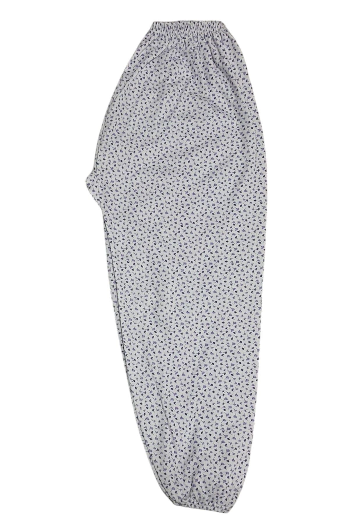 SİERNA Kadın Kışlık Anne Desenli Uzun Beli Lastikli Penye Pijama Altı Bilek Lastikli srn-004438