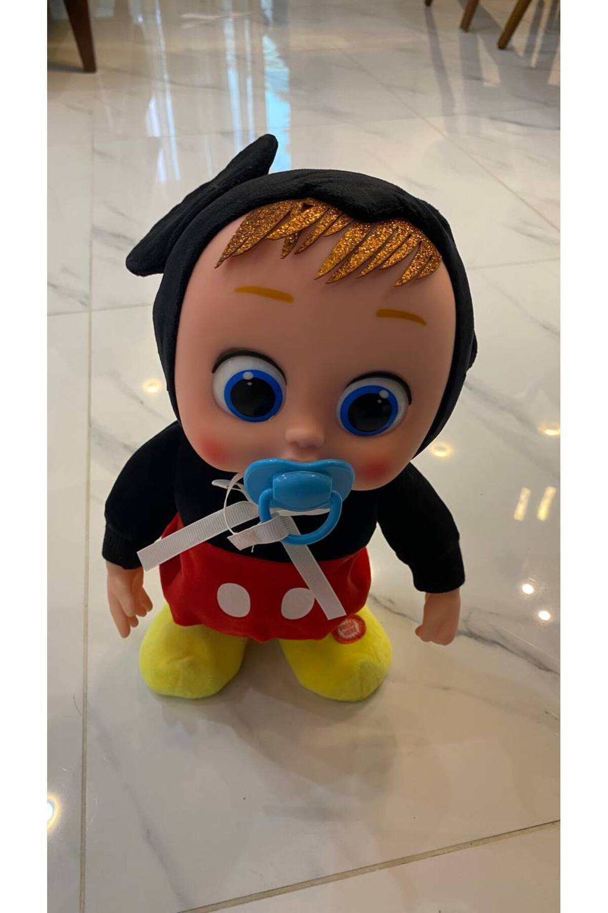 Magicway Yürüyen ve Dans Eden Oyuncak Bebek Emzikli Müzikli Pilli Emziği Çıkarınca Ağlayan Peluş Bebek fotoğrafı 3 (önizleme)