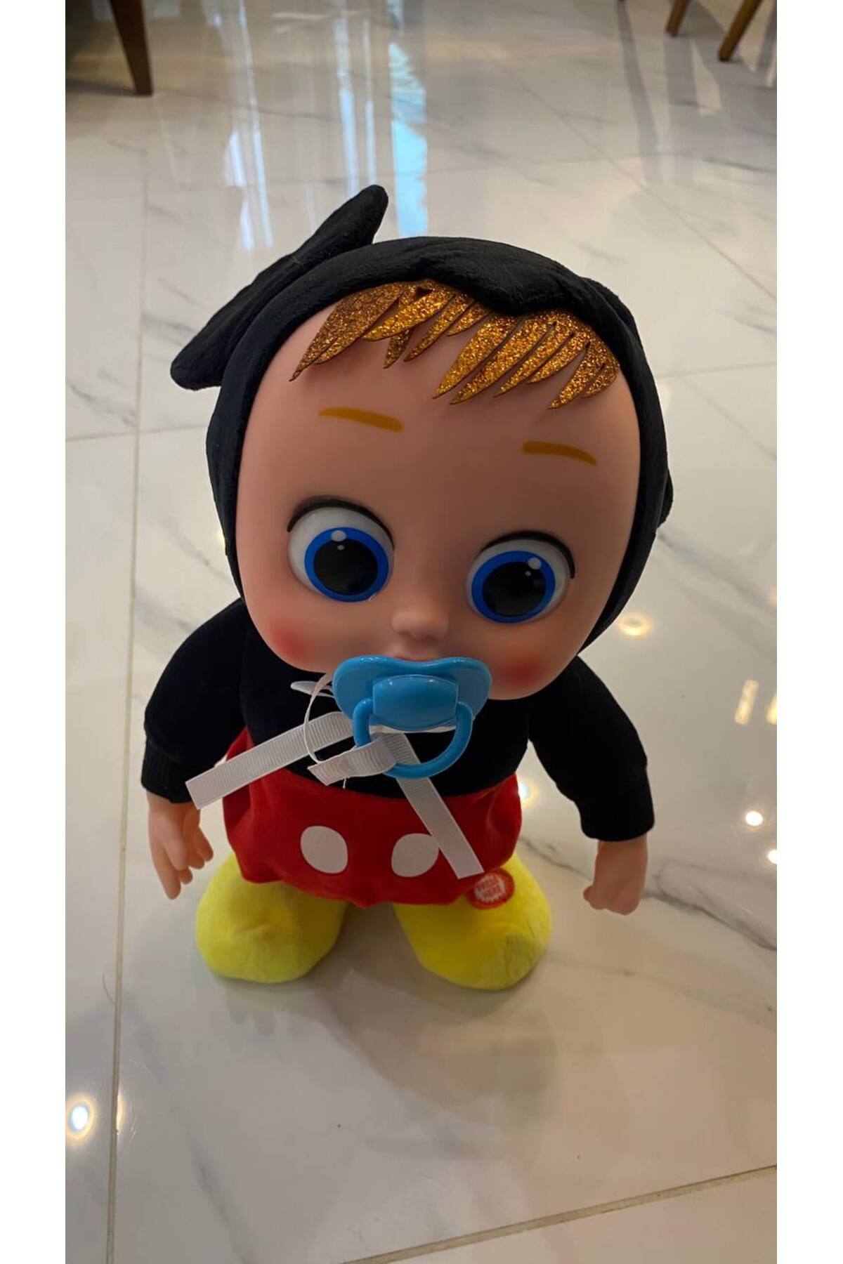 Magicway Yürüyen ve Dans Eden Oyuncak Bebek Emzikli Müzikli Pilli Emziği Çıkarınca Ağlayan Peluş Bebek fotoğrafı 6 (önizleme)