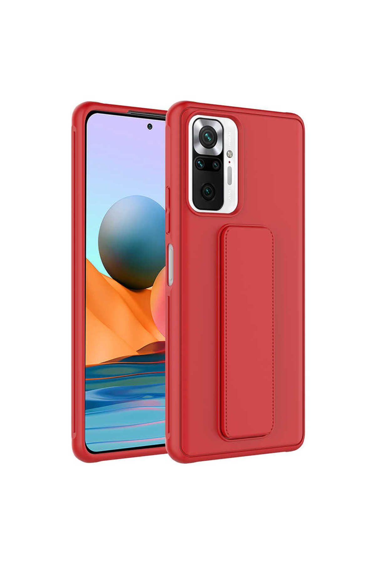 gaappy Pstand Serisi Xiaomi Redmi Note 10 Pro Kırmızı Kapak