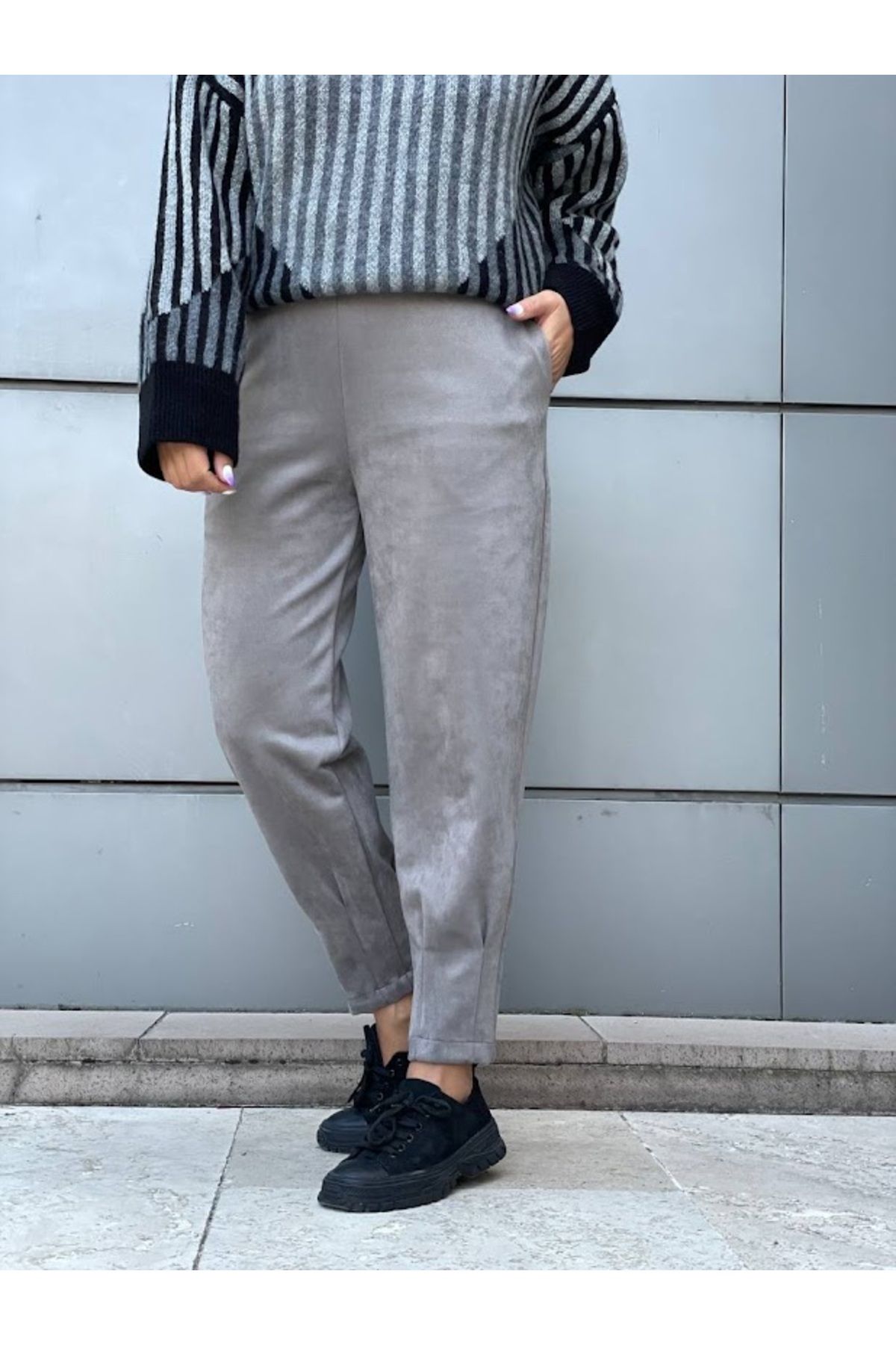 boutich PAÇASI PENSLİ SÜET PANTOLON