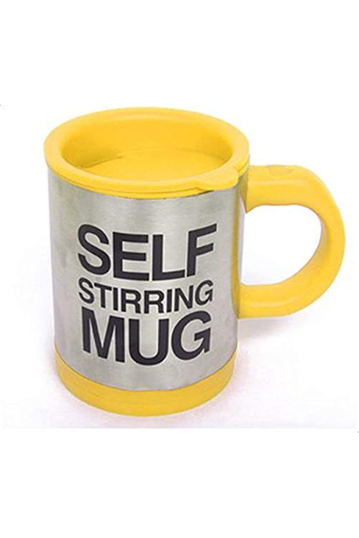 Genel Markalar Yclshop Kendi Kendini Karıştıran Mikser Kupa Termos Bardak; Self Stirring Mug - Siyah