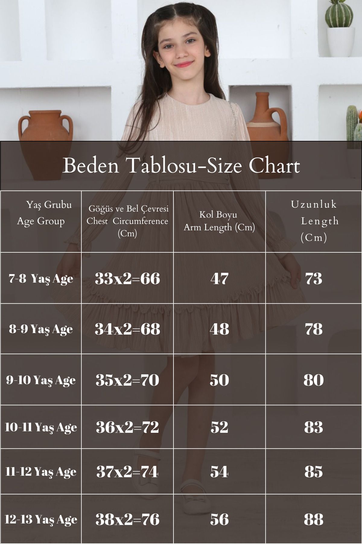 Pantulux-Rochie pentru copii din satin tricotat elastic albastru deschis cu căptușeală plisată 3