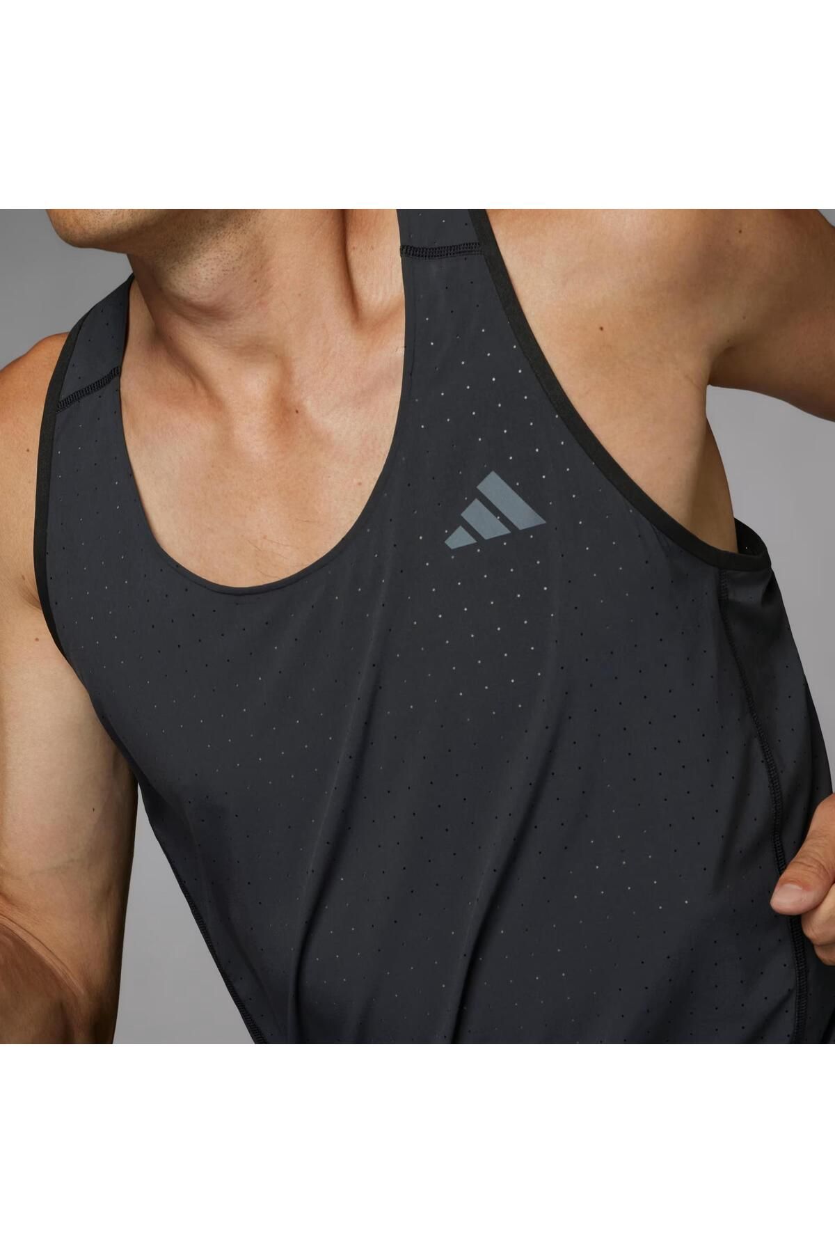 رکابی ورزشی مشکی مردانه در حال رانینگ ورزشکار TT adidas