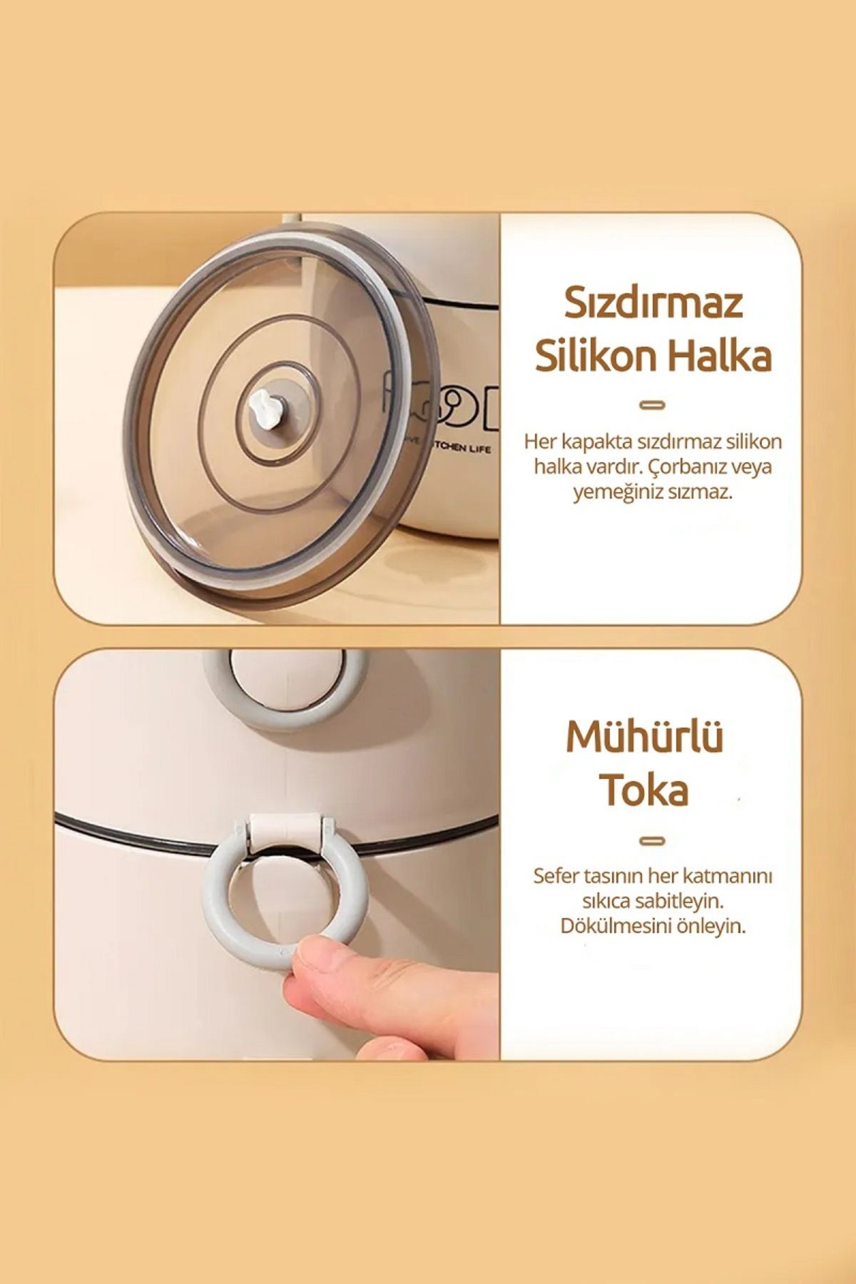 SiHome-Food - طبقة مزدوجة، مصنوعة من الفولاذ المقاوم للصدأ، صندوق غداء، صندوق غداء معزول مانع للتسرب 7