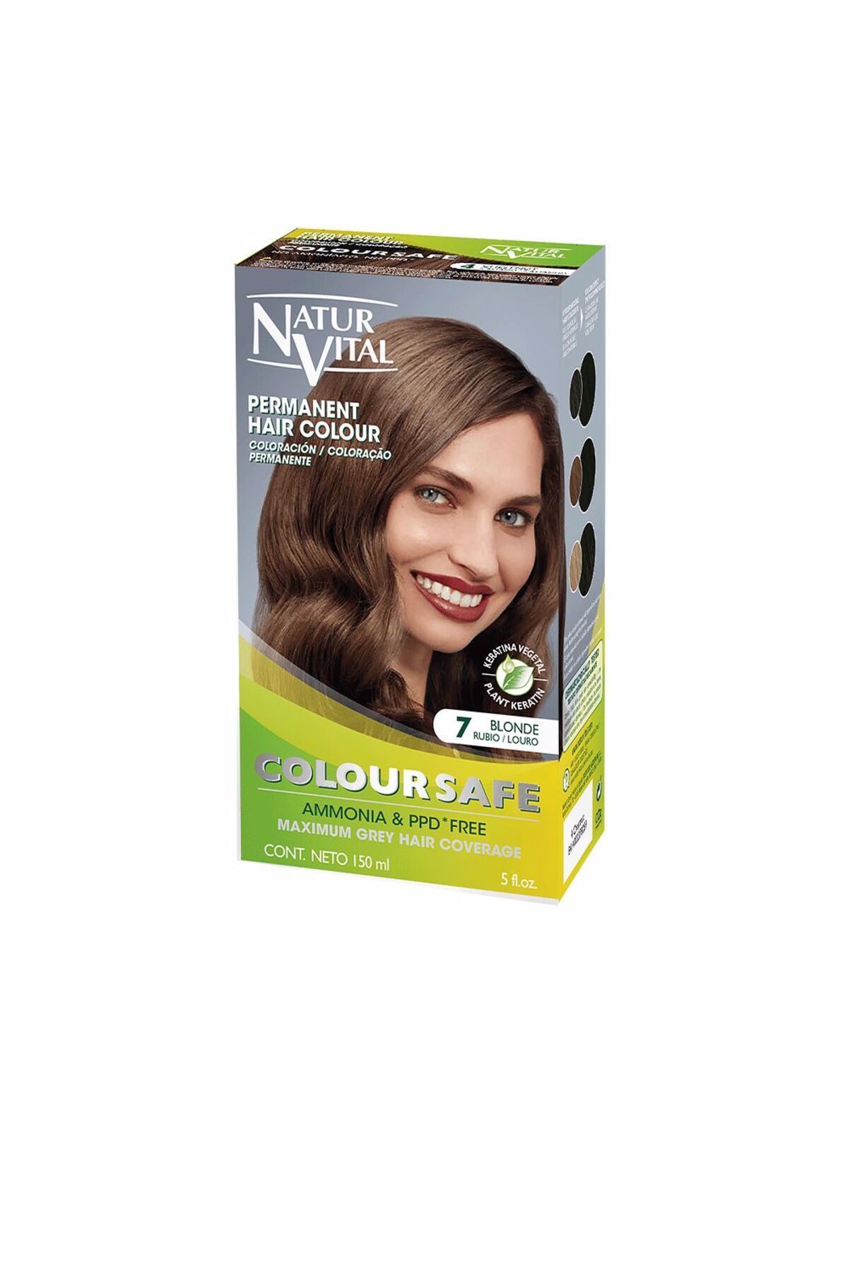 Natur Vital-Coloursafe Permanente Haarfarbe #7-blond 150 ml 1