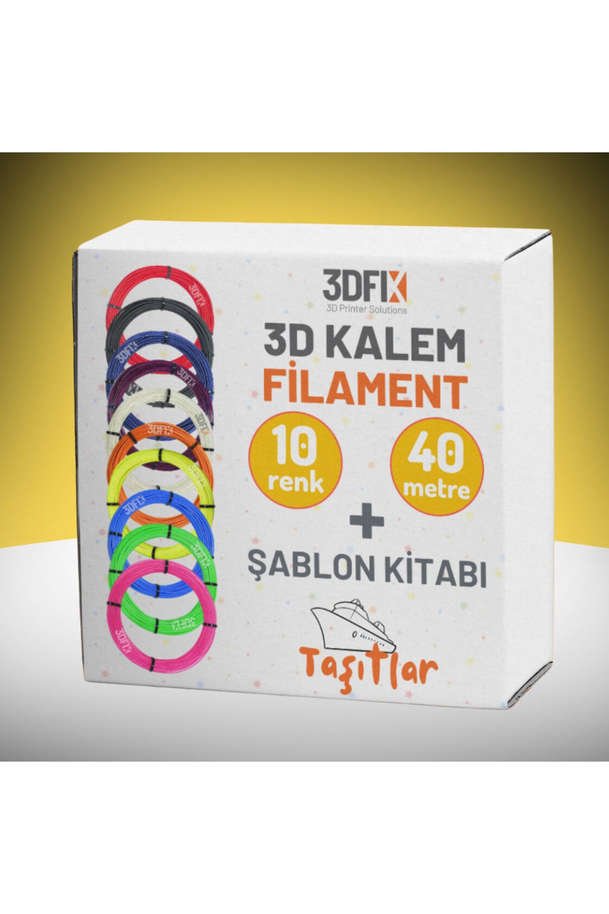 3DFIX 3d Kalem Filament Taşıtlar Şablon Seti