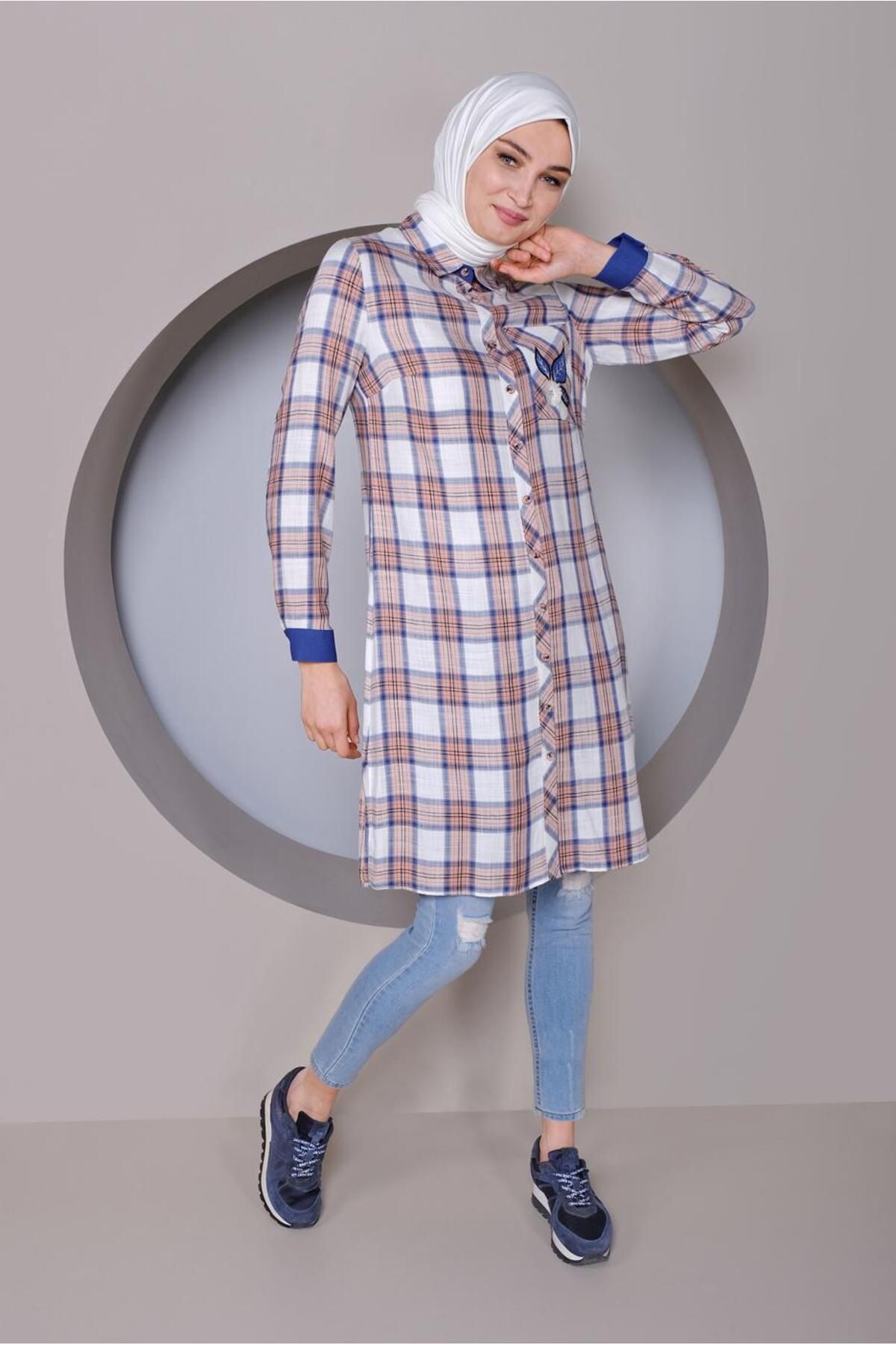 تونیک چهاردوزی شده با جیب پارت 41390 Alvina