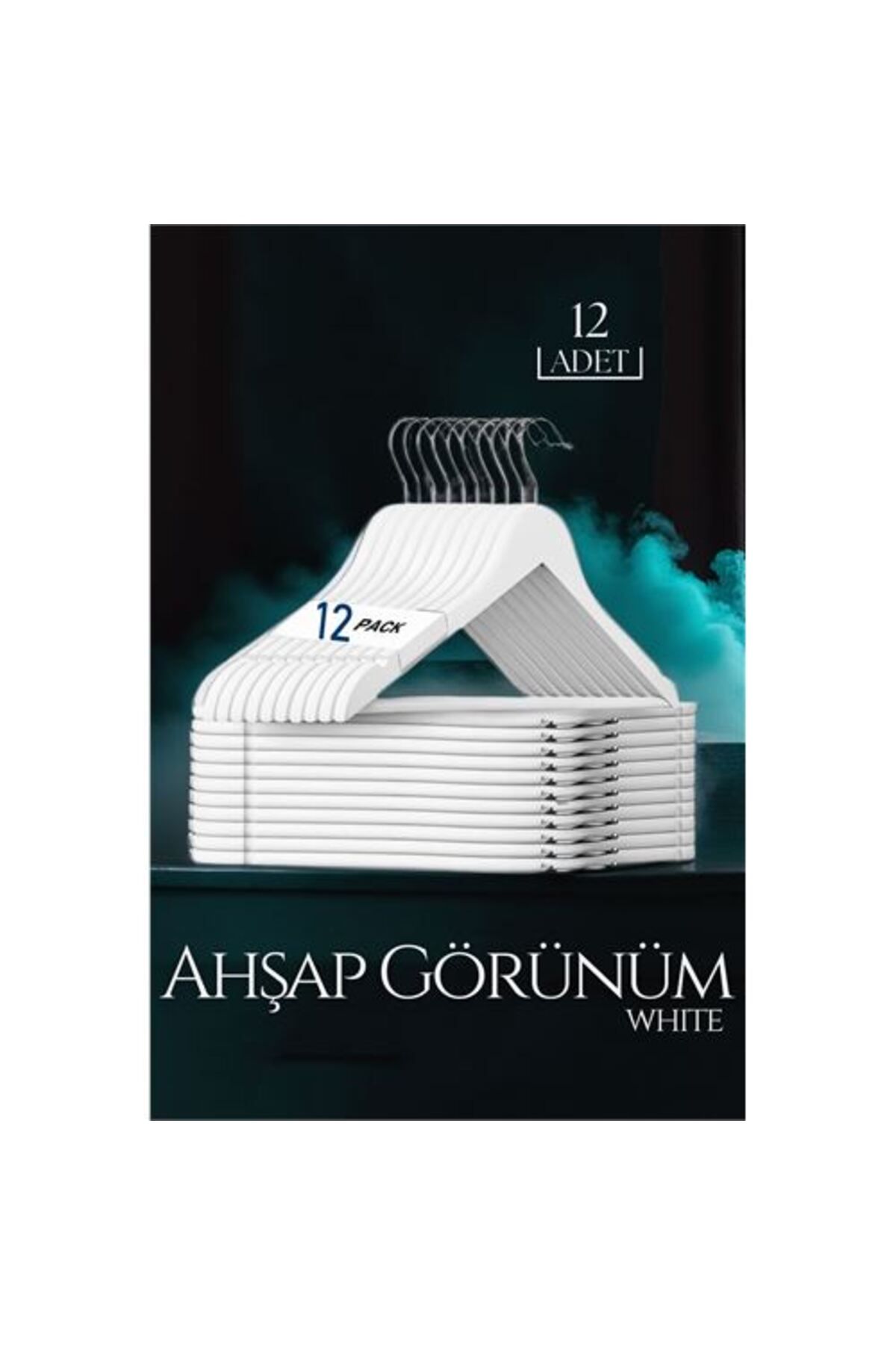BirdoluSepet Engithalat Beyaz Ahşap Görünüm 12 li Askı Seti Schönbuch Design
