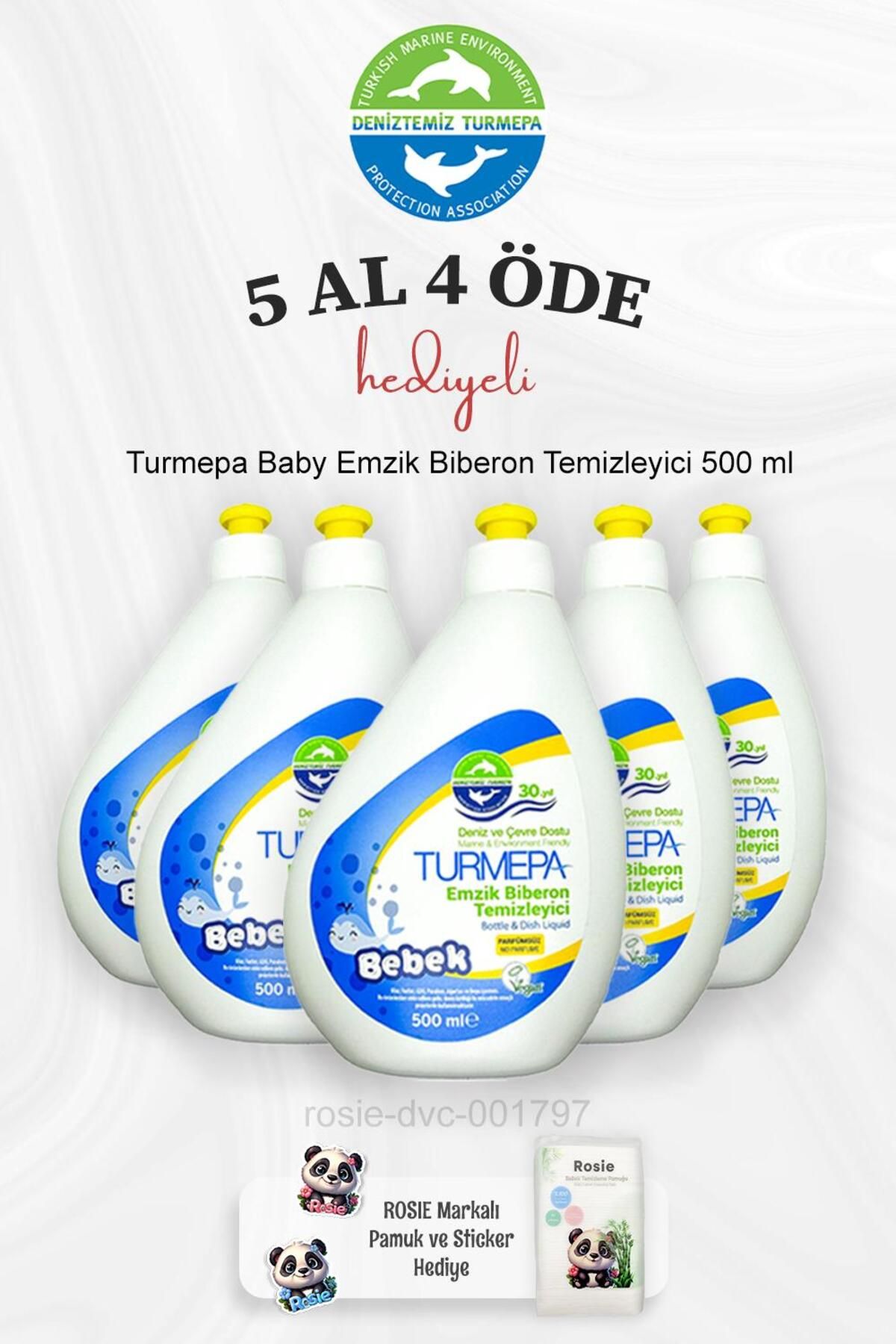 Turmepa Baby Emzik Biberon Temizleyici 500 ml 5 Al 4 Öde ve Rosie Pamuk