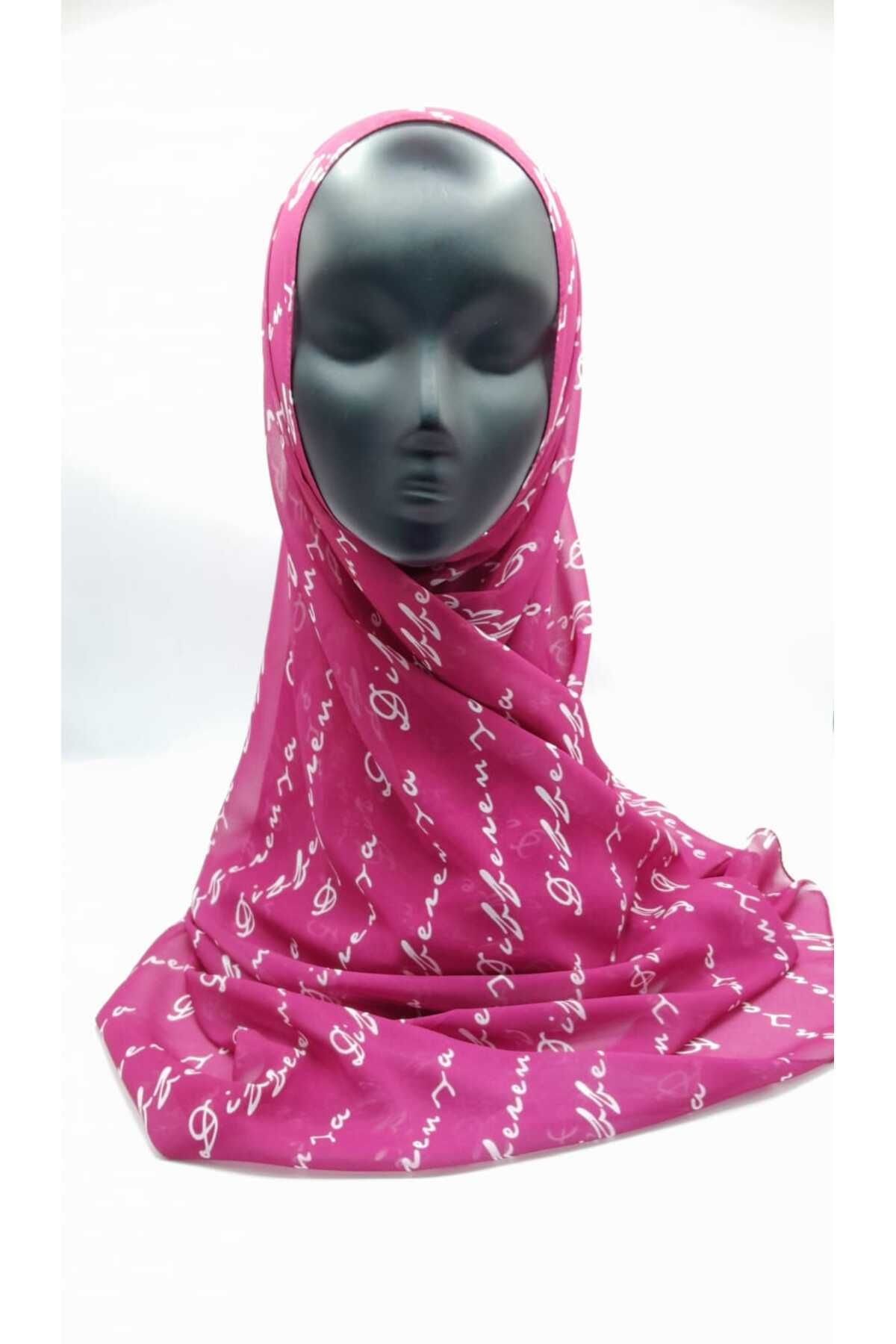 Differenza-Fuchsia Logo Shawl 2