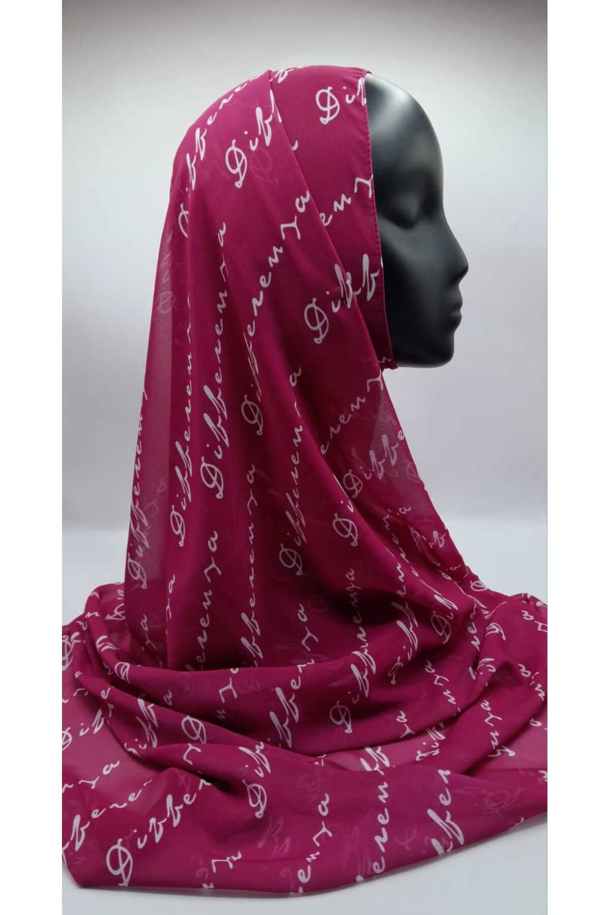 Differenza-Fuchsia Logo Shawl 3