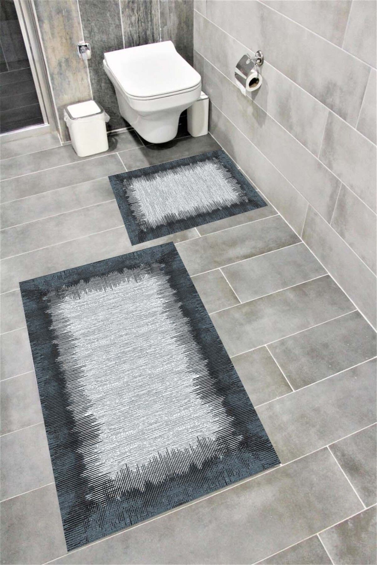 Bordo Halı Su Emici Yumuşak Kaymaz Taban Sünger Dolgulu Yıkanabilir Dekoratif Banyo Paspası-1024