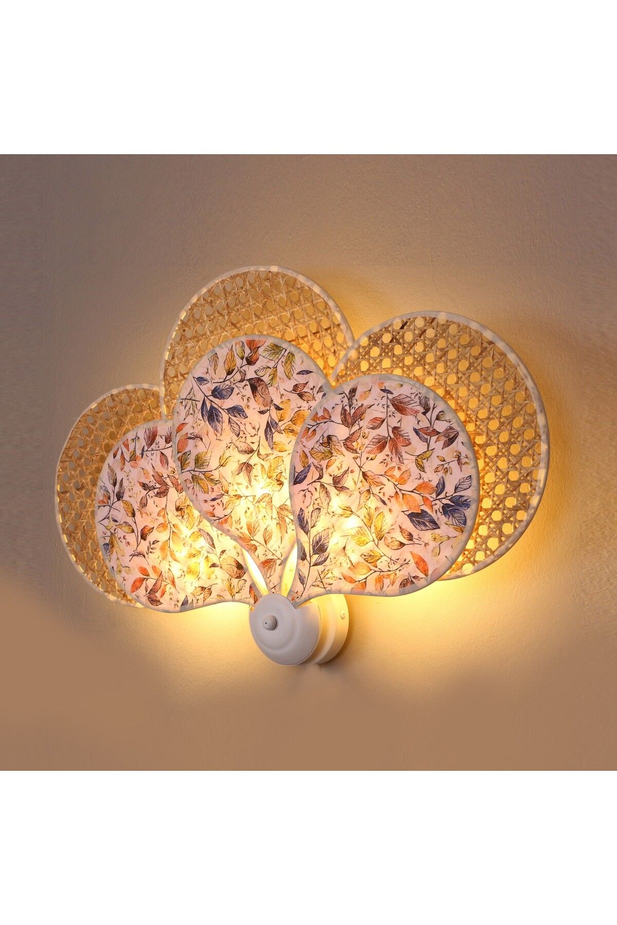 Mylamp-New Daisy Natural Hazeran & Linen Fabric Sconce 2