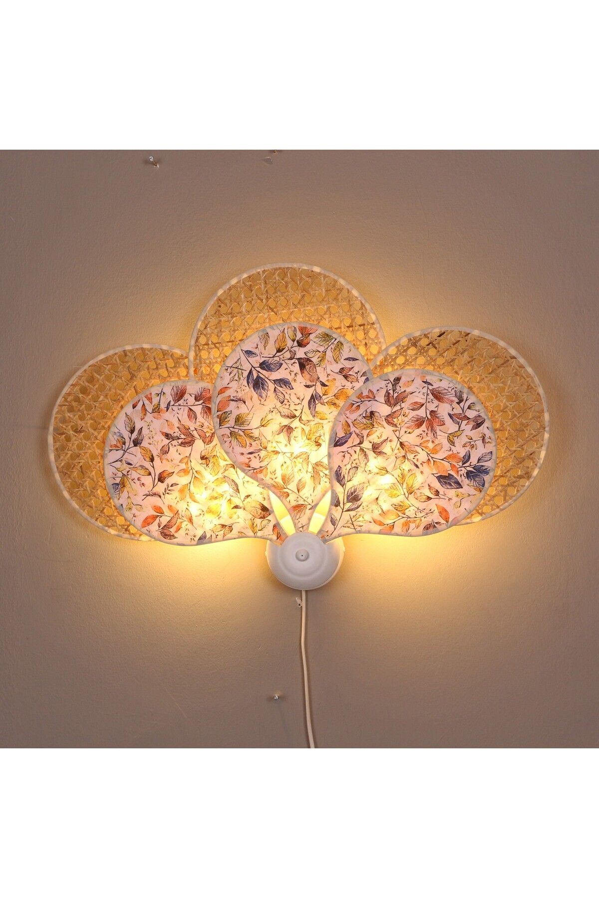 Mylamp-New Daisy Natural Hazeran & Linen Fabric Sconce 4