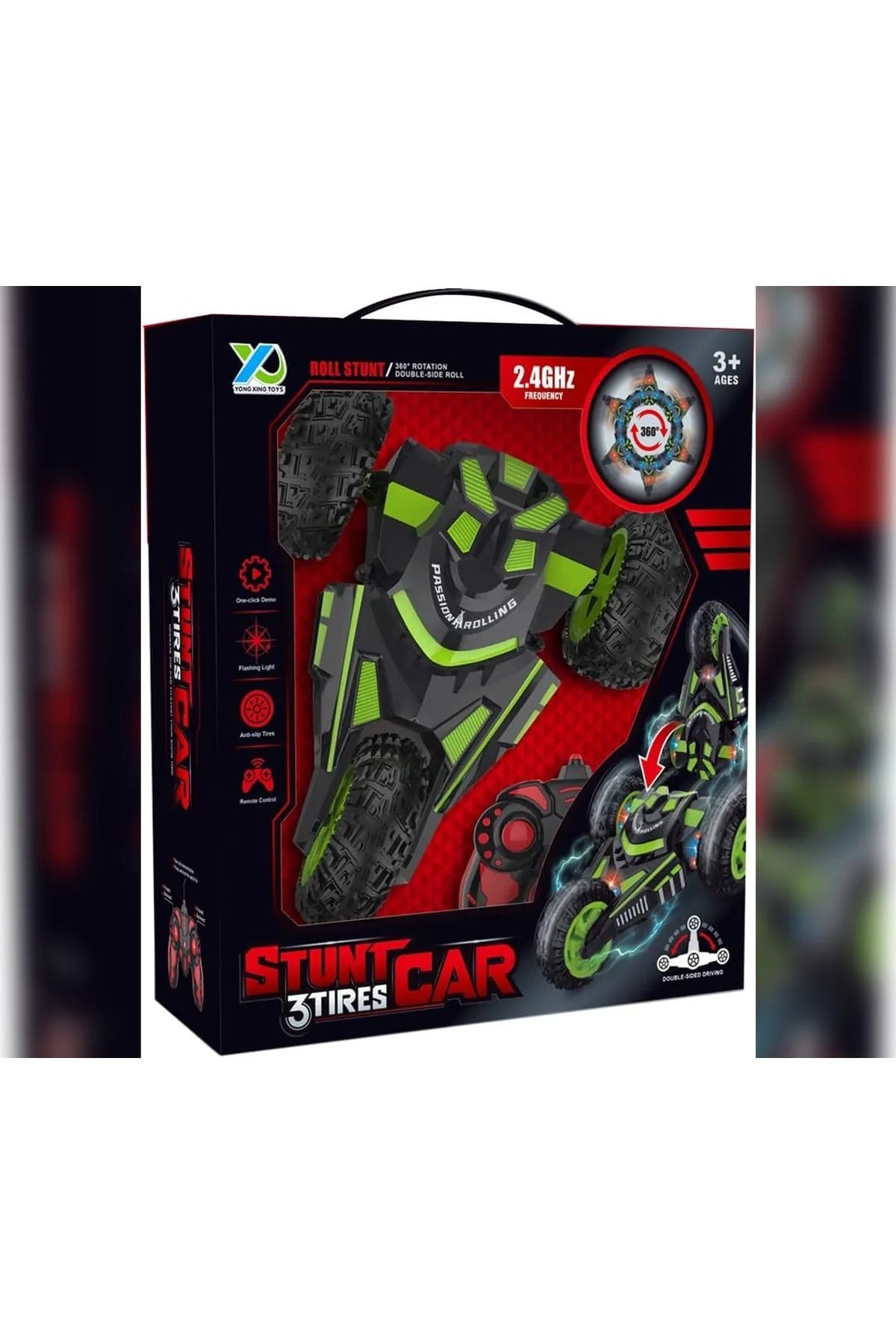 CanEm STUNT CAR 3 TIRES UZAKTAN KUMANDALI ŞARJLI AKROBATİK ARABA