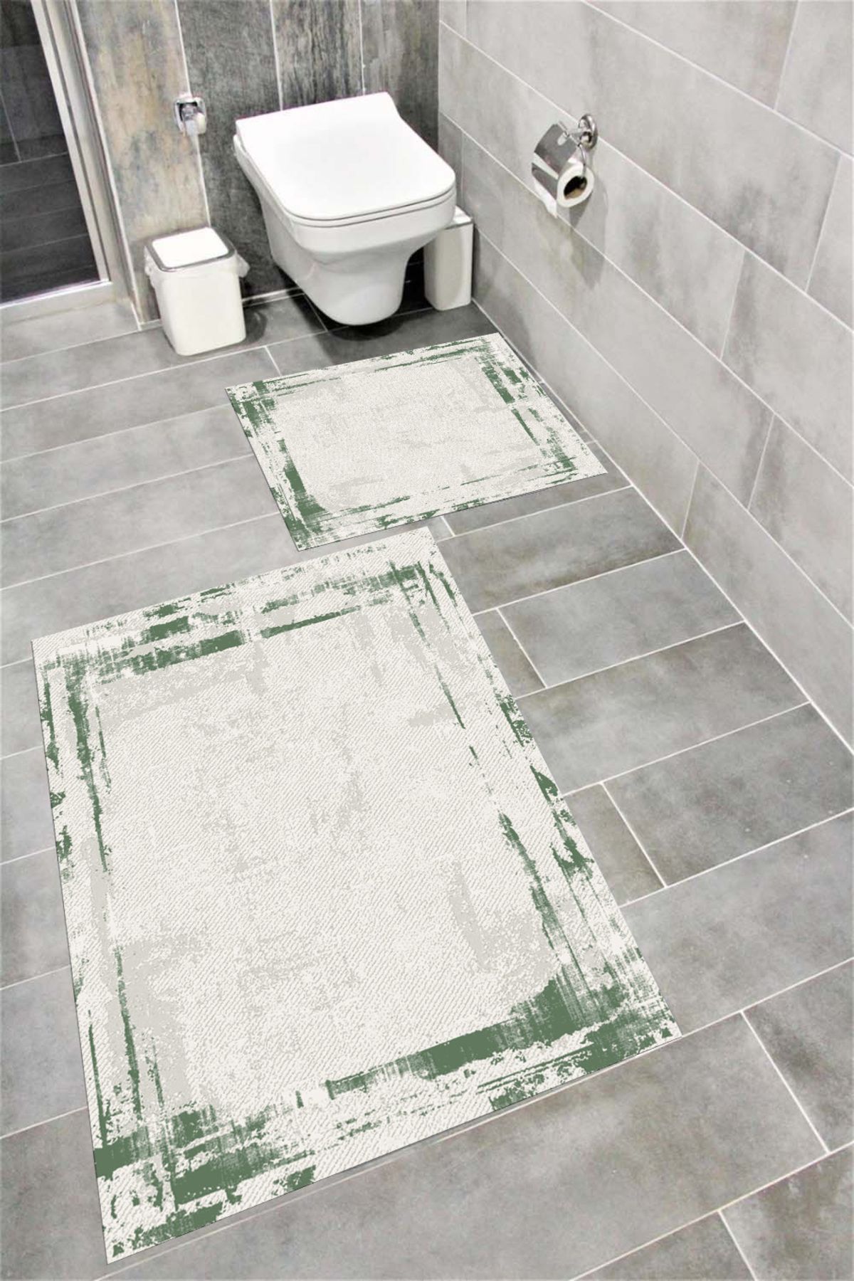 Bordo Halı Su Emici Yumuşak Kaymaz Taban Sünger Dolgulu Yıkanabilir Dekoratif Banyo Paspası-1013gress