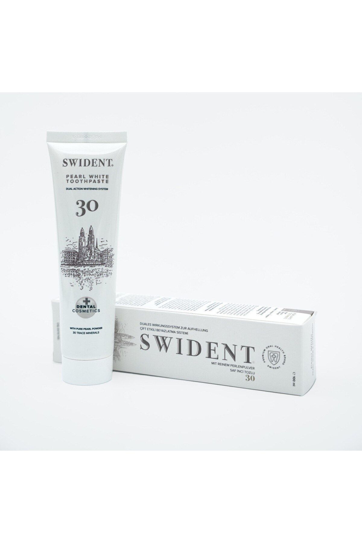 SWIDENT-2x Pieces Pearl White 100ml Toothpaste Double Effect Whitening Multi-Alazöde Whitening Toothpaste 5