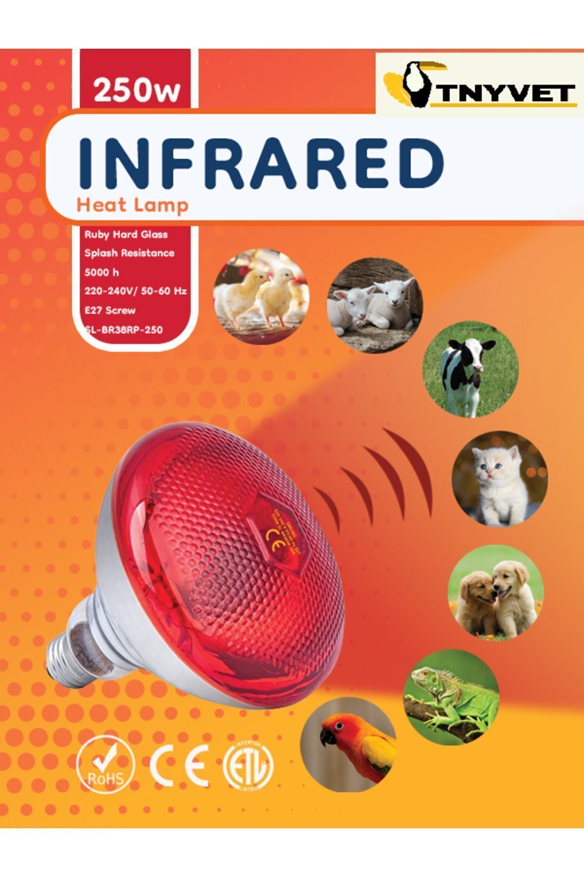 İnfrared Isıtıcı Lamba 250 Watt