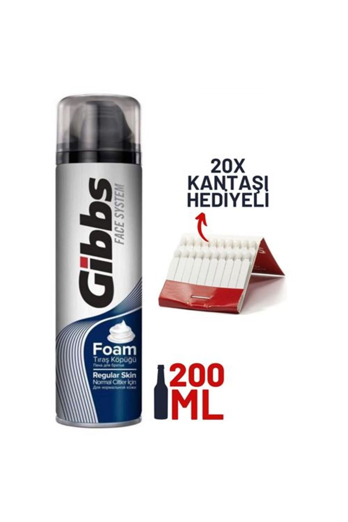 Takaz Global Gibbs 200 Ml Tıraş Köpüğü 20 Adet Kantaşı Seti 716718