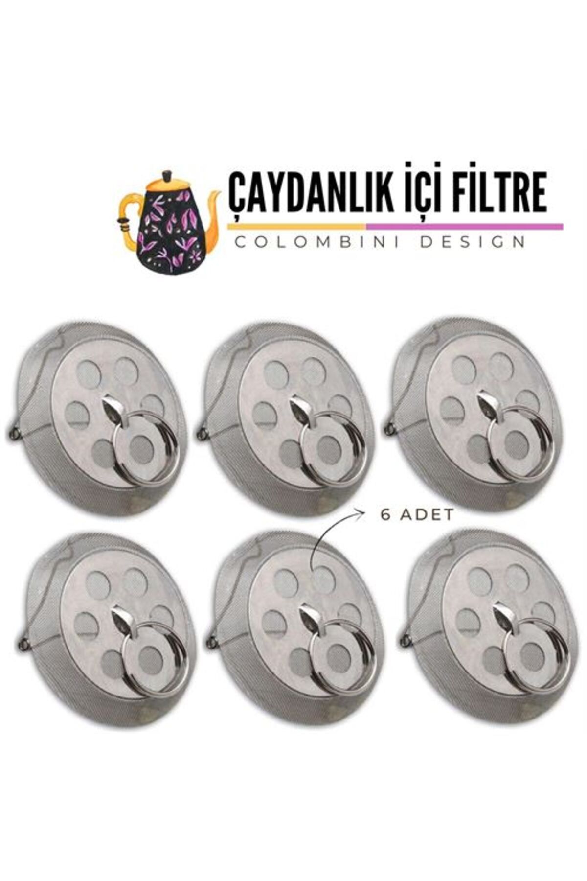 Takaz Global Demlik İçi Çay Filtresi 6 ADET Colombini Design