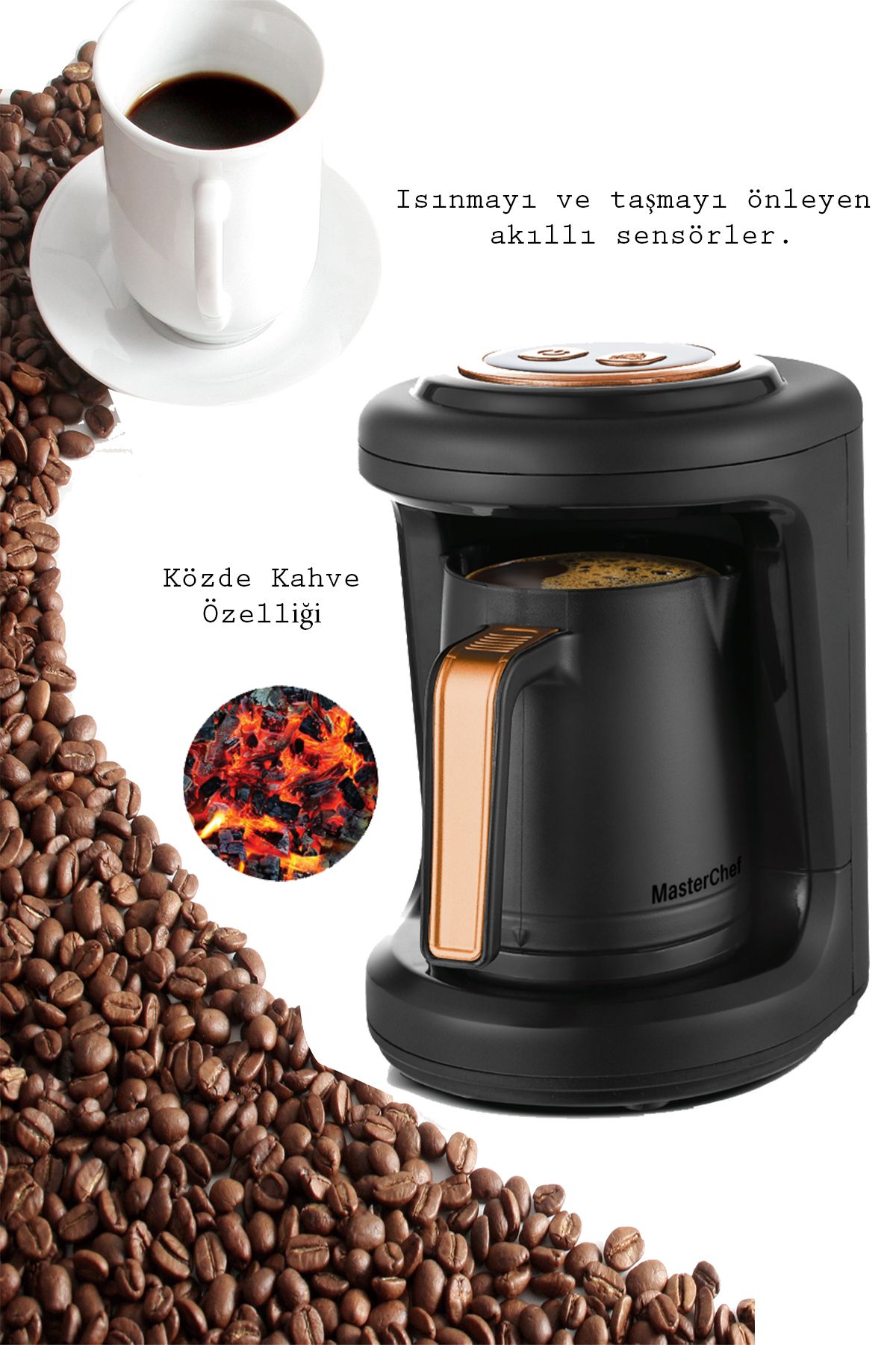 Masterchef-Embed Turkish Coffee Maker - 4 Cup Capacity Experience with Plenty of Sparkling and Delicious Coffee 3