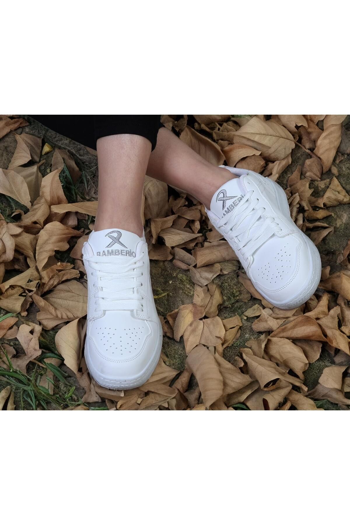 RAMBERİO Sneakers Unisex Rahat Nefes Alabilen Esnek Tabanlı Günlük Spor Ayakkabı