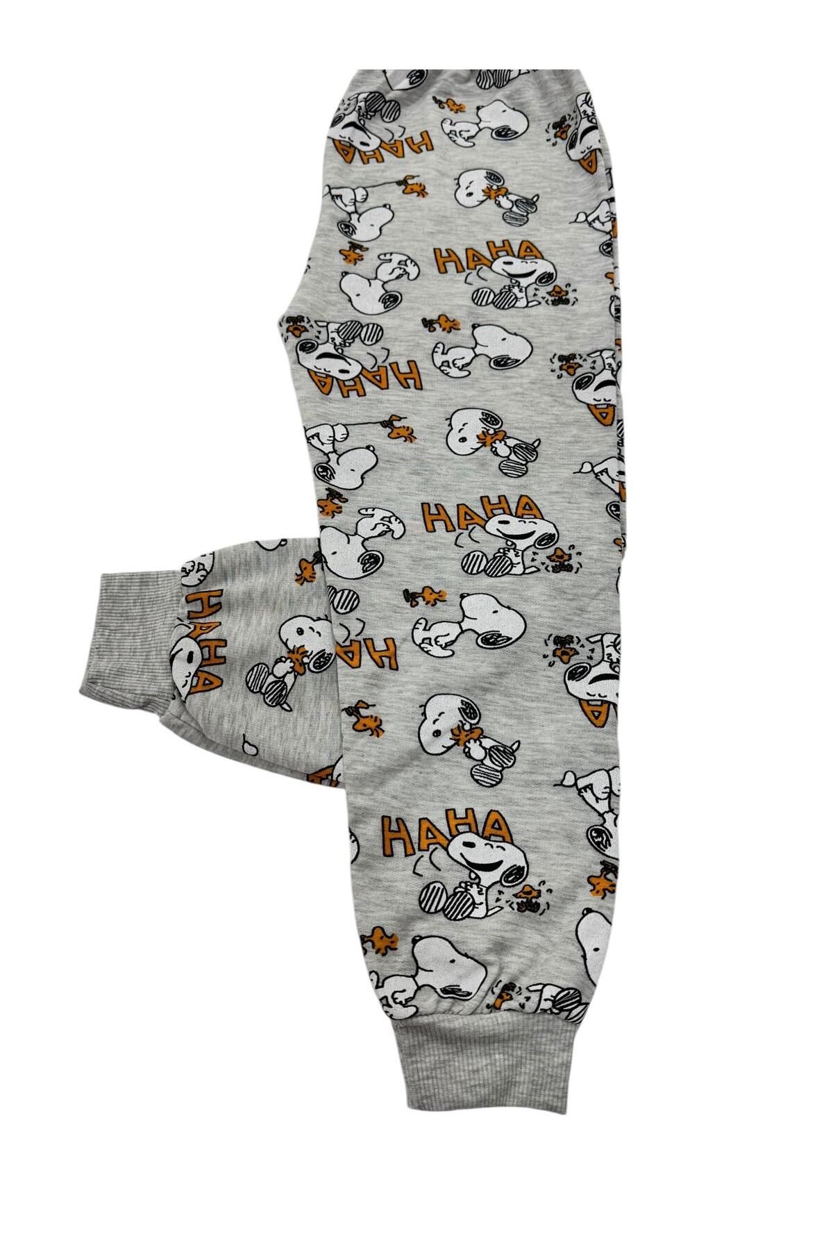 Esterella-Snoopy Printed Boys' Pajama Bottoms - 2 Thread, Tight Fit 5