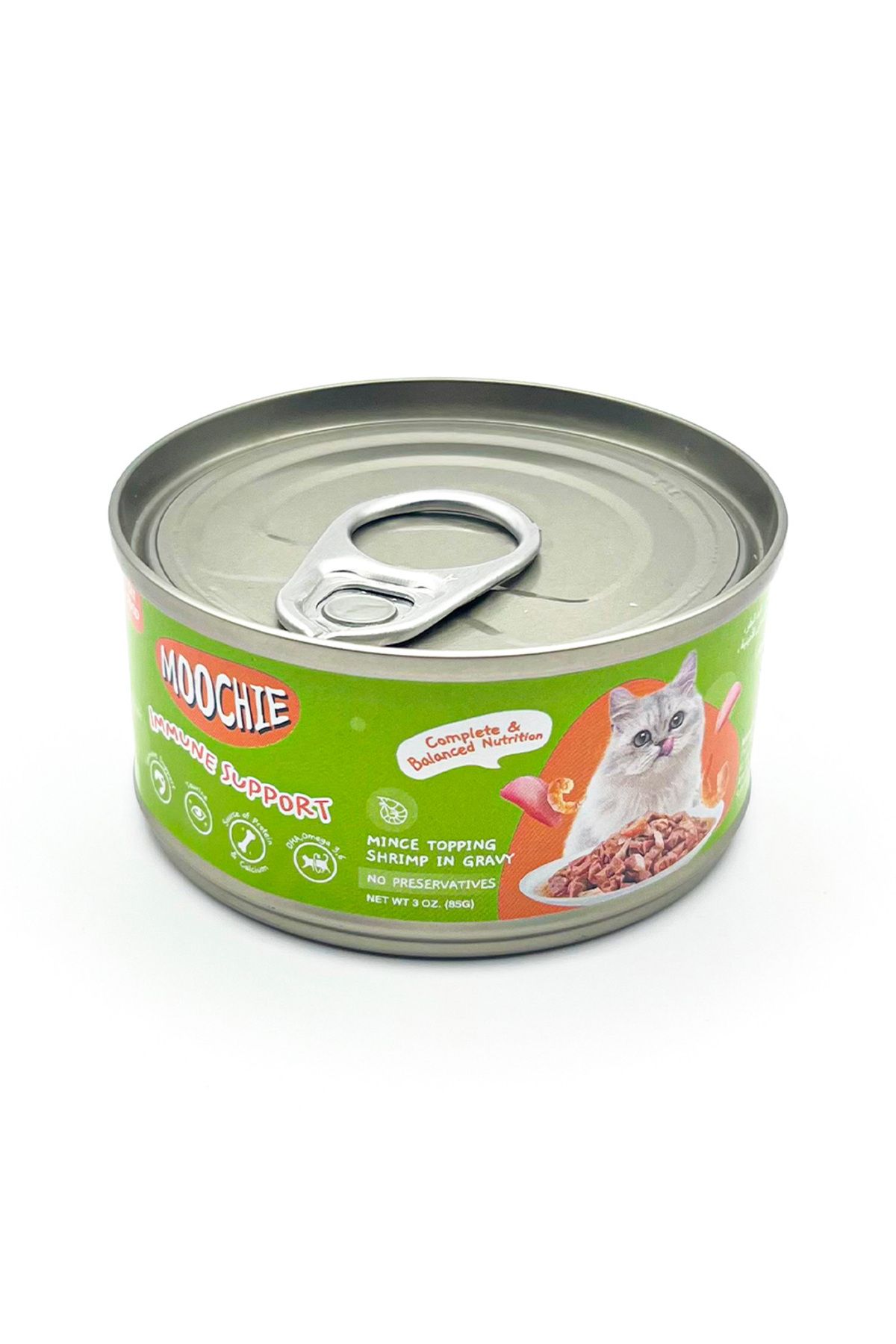 MOOCHIE-Minced Topping Shrimp in Gravy Canned Cat Food - 85 g-Pack of 24 1