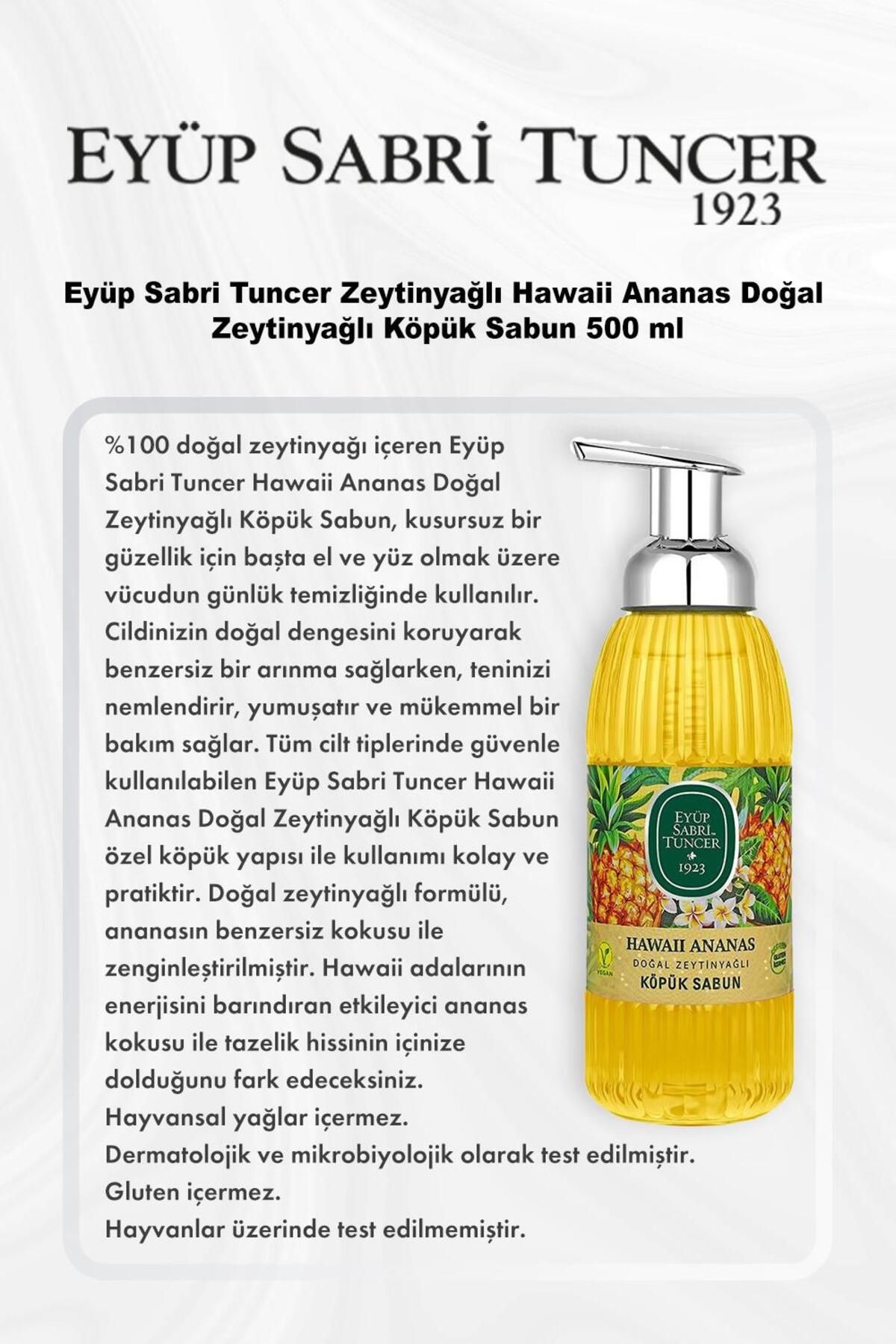 روغن زیتون آناناس هاوایی صابون طبیعی فوم روغن زیتون 500 میلی لیتری خرید 5 پی 4 و رزی Eyüp Sabri Tuncer