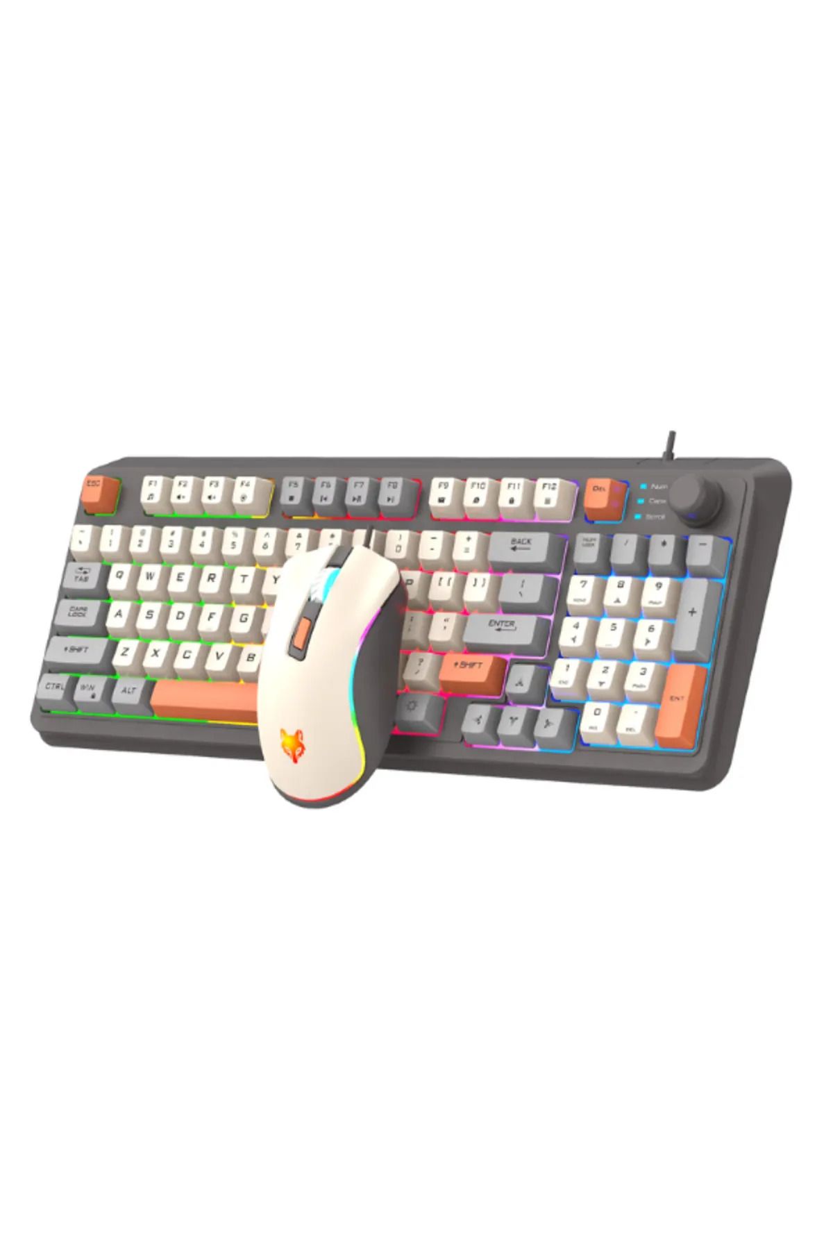 Sarftech K820 RGB Arkadan Aydınlatmalı Dokunmatik Ses Kontrol Fonksiyonlu Oyuncu Gaming Klavye Mouse Set