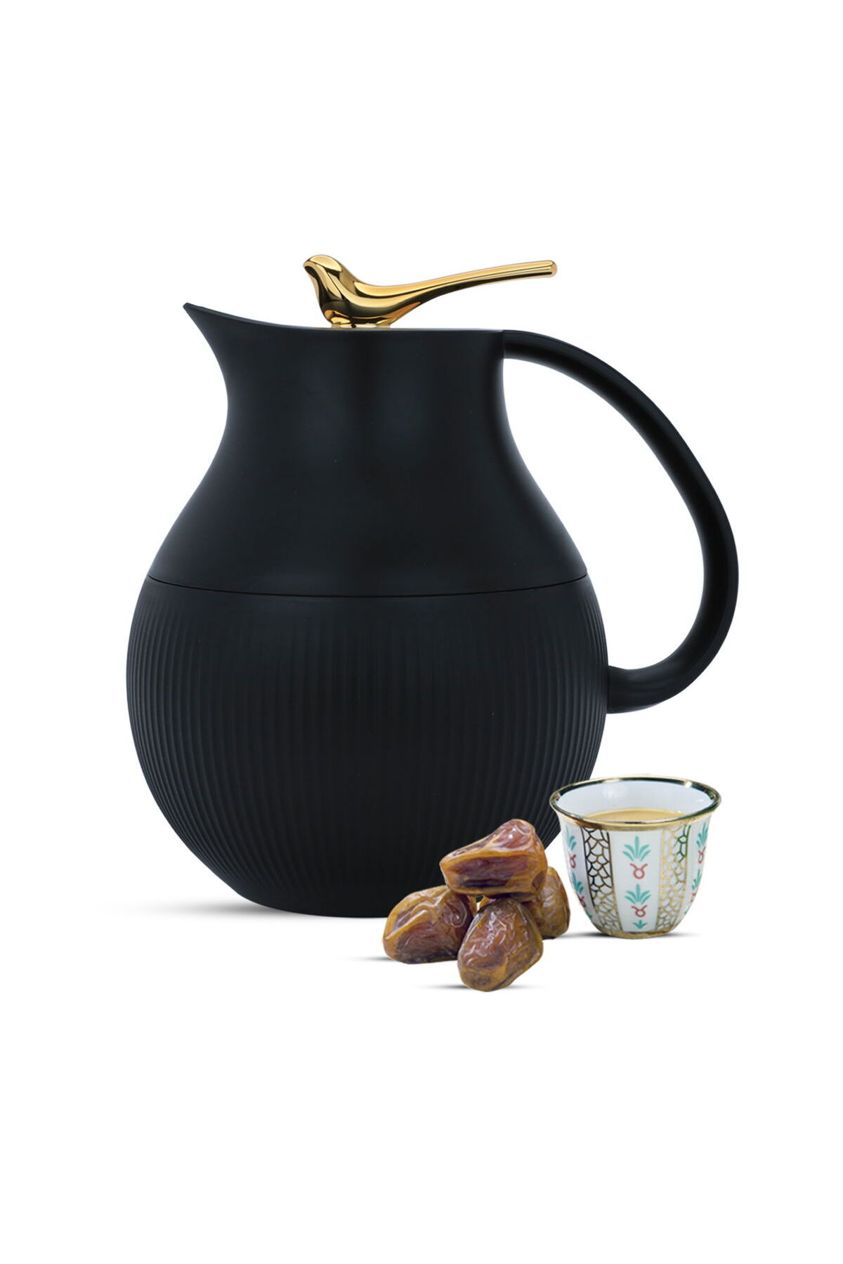 Royal-6 Luxury Thermos 0.95 Liter Black Golden Bird 1