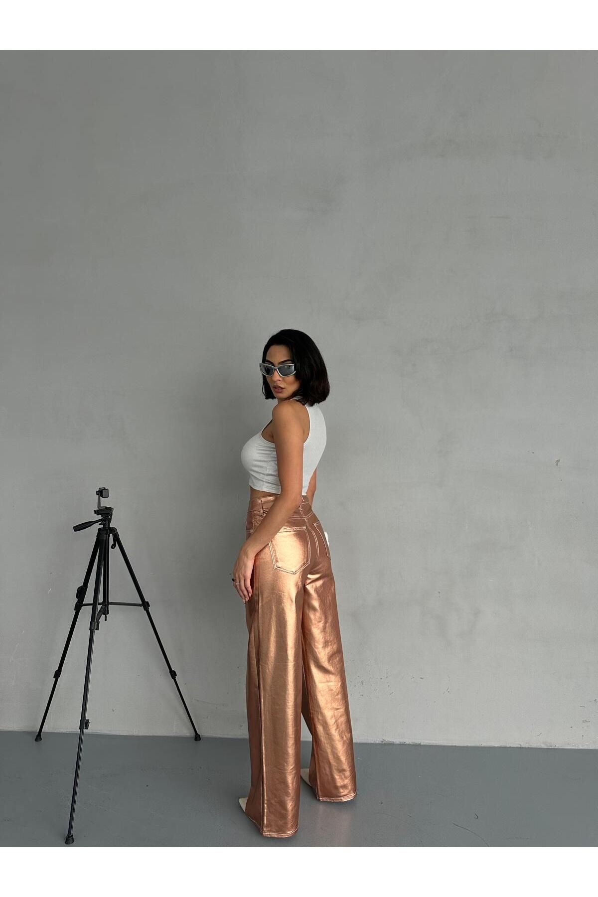 Zeo Basic-Bronze Color Printed Pants 7