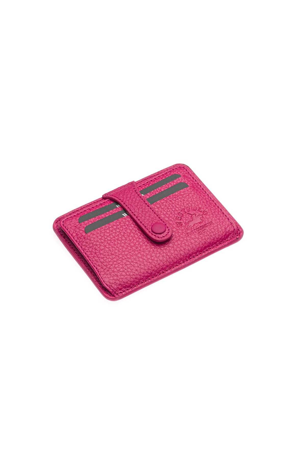 Westpolo-Fuchsia Genuine Leather Unisex Card Holder - with Plenty of Card Holders, Paper Money Compartment Tr115 1