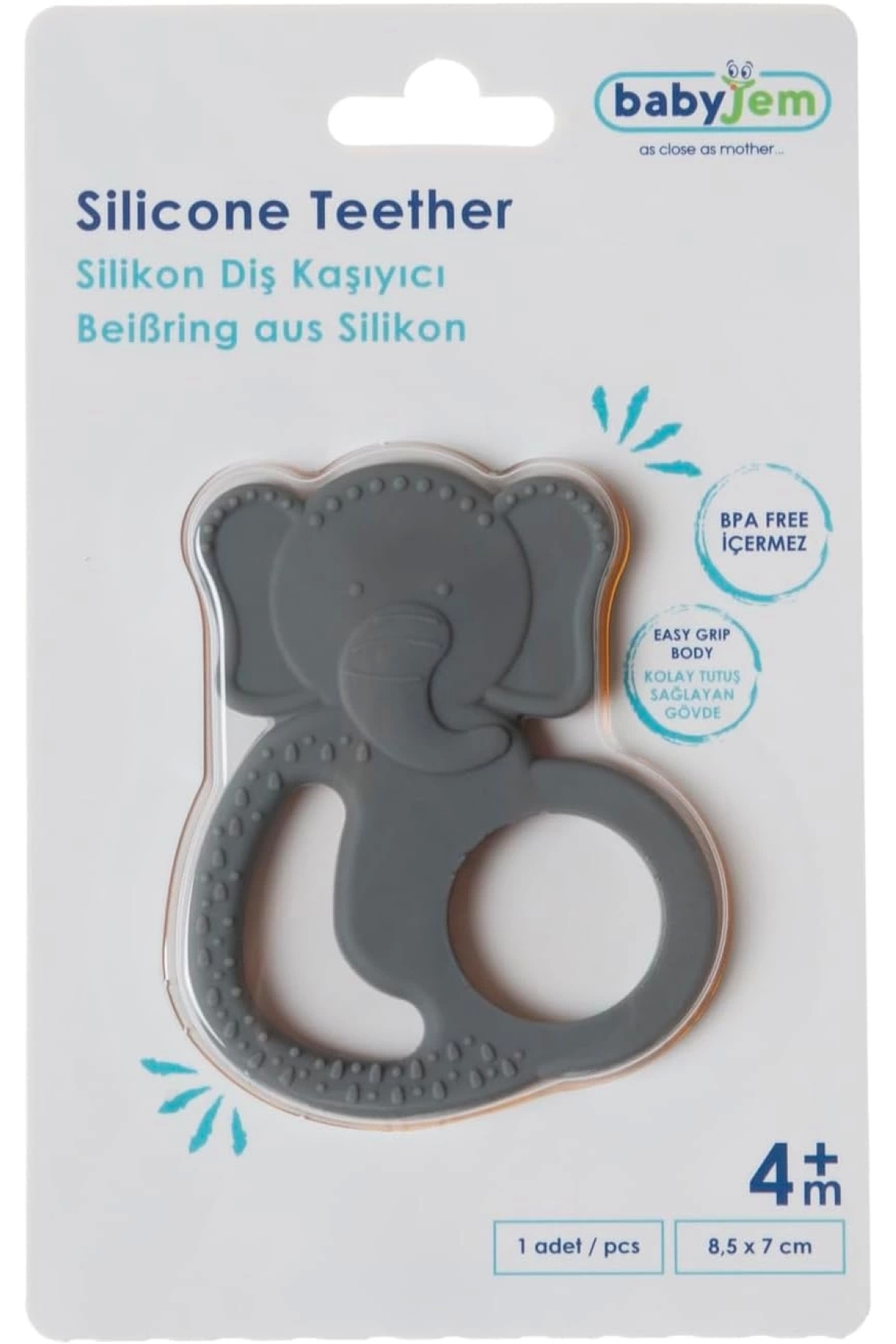 Babyjem Silikon Fil Diş Kaşıyıcı - Bpa Free fotoğrafı 5 (önizleme)