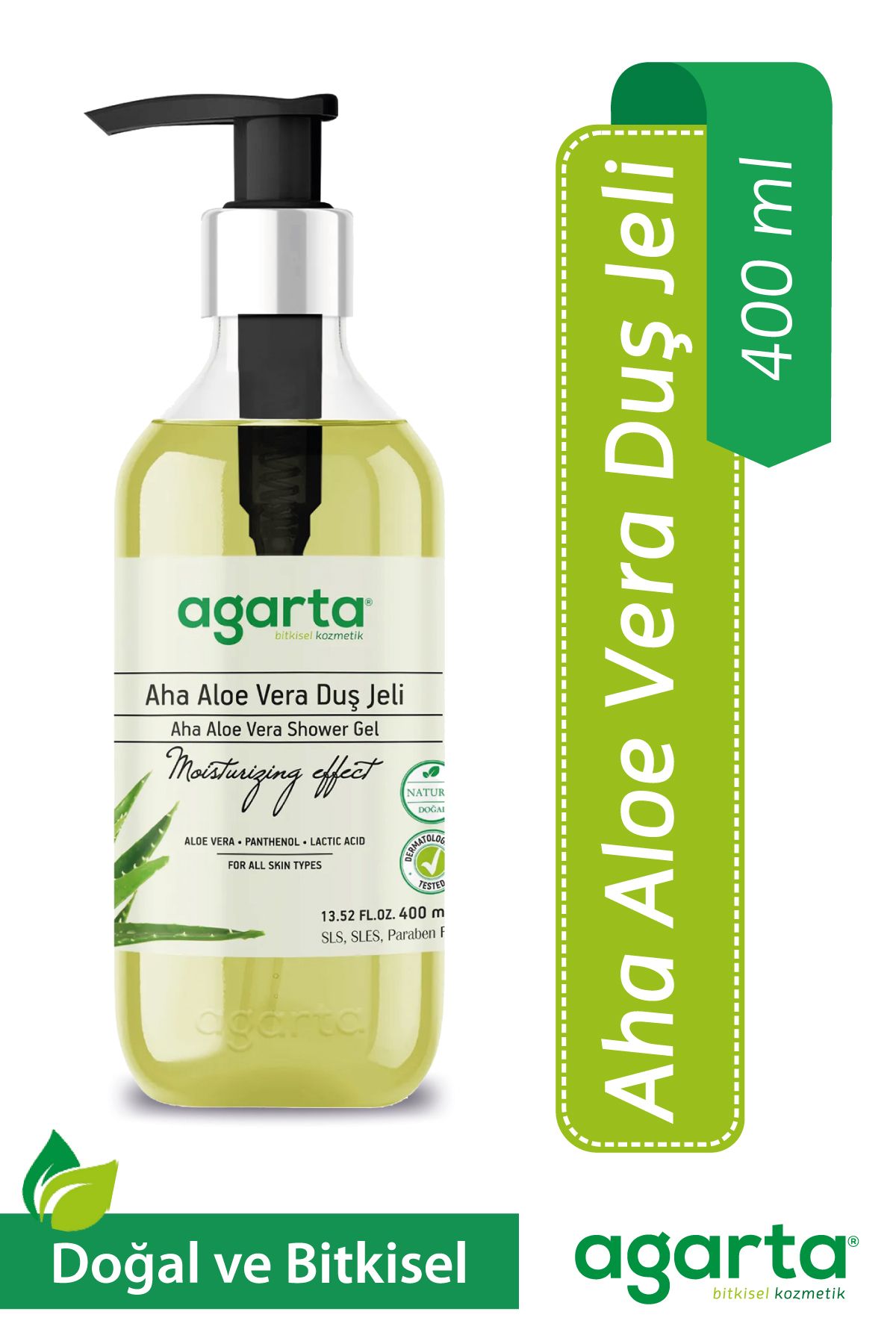 Agarta Doğal Aha Aloe Vera Duş Jeli 400 Ml