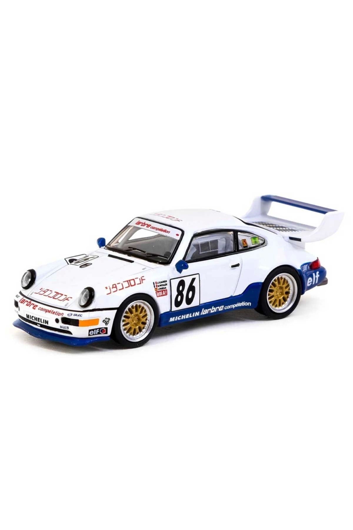 SYNOPE Çocuk Tarmac Works 1:64 1994 Porsche 911 Turbo S LM GT Suzuka 1000km