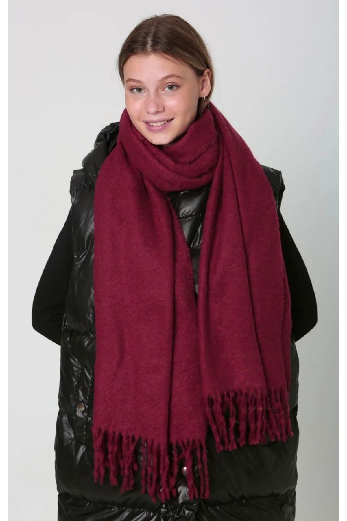 FRESCO SCARFS-Soft Textured Colorful Square Patterned Scarf Shawl Shoulder Shawl 6