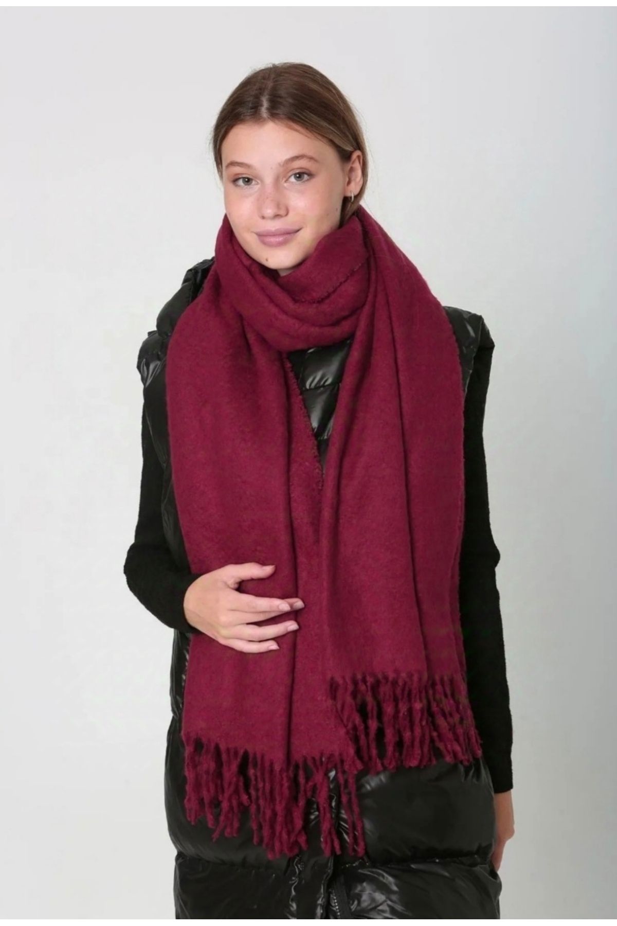FRESCO SCARFS-Soft Textured Colorful Square Patterned Scarf Shawl Shoulder Shawl 5