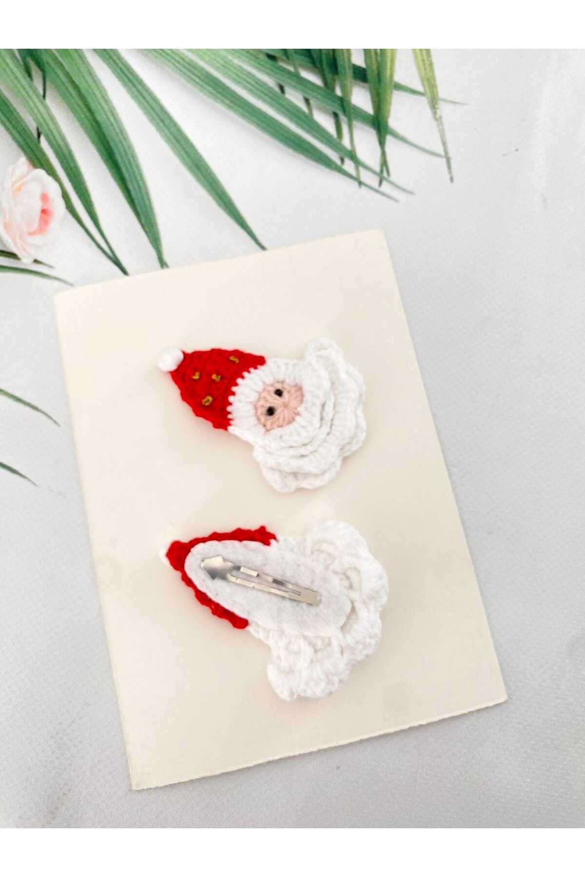 Kadın Girişimciler Atölyesi-Christmas Themed Red Santa Claus 2-Piece Snap Buckle (Suitable for Any Age Group Use) 2