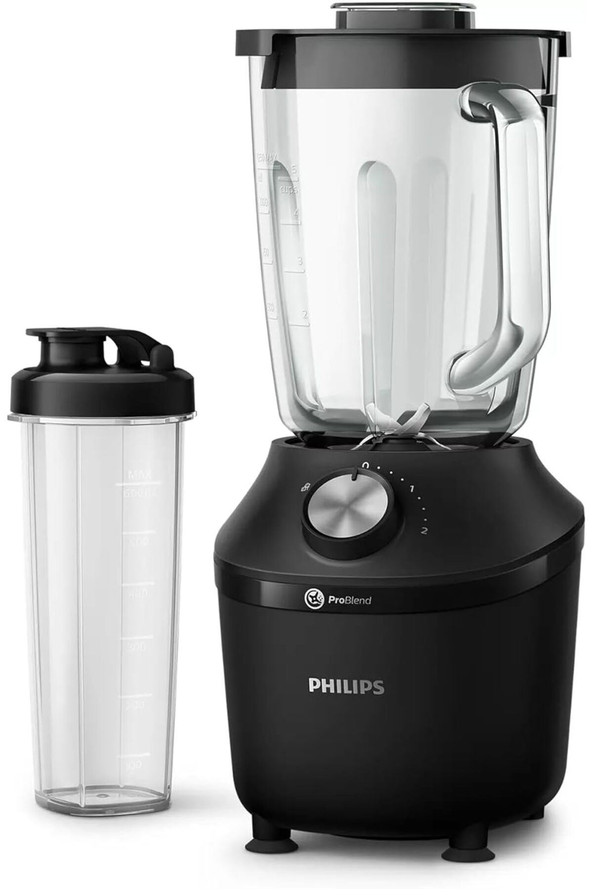 Philips Cam Sürahili Blender Problend Sistemi, 2 L Kapasite, 2 Hız Ve Darbe Ayarı, 600w, Siyah