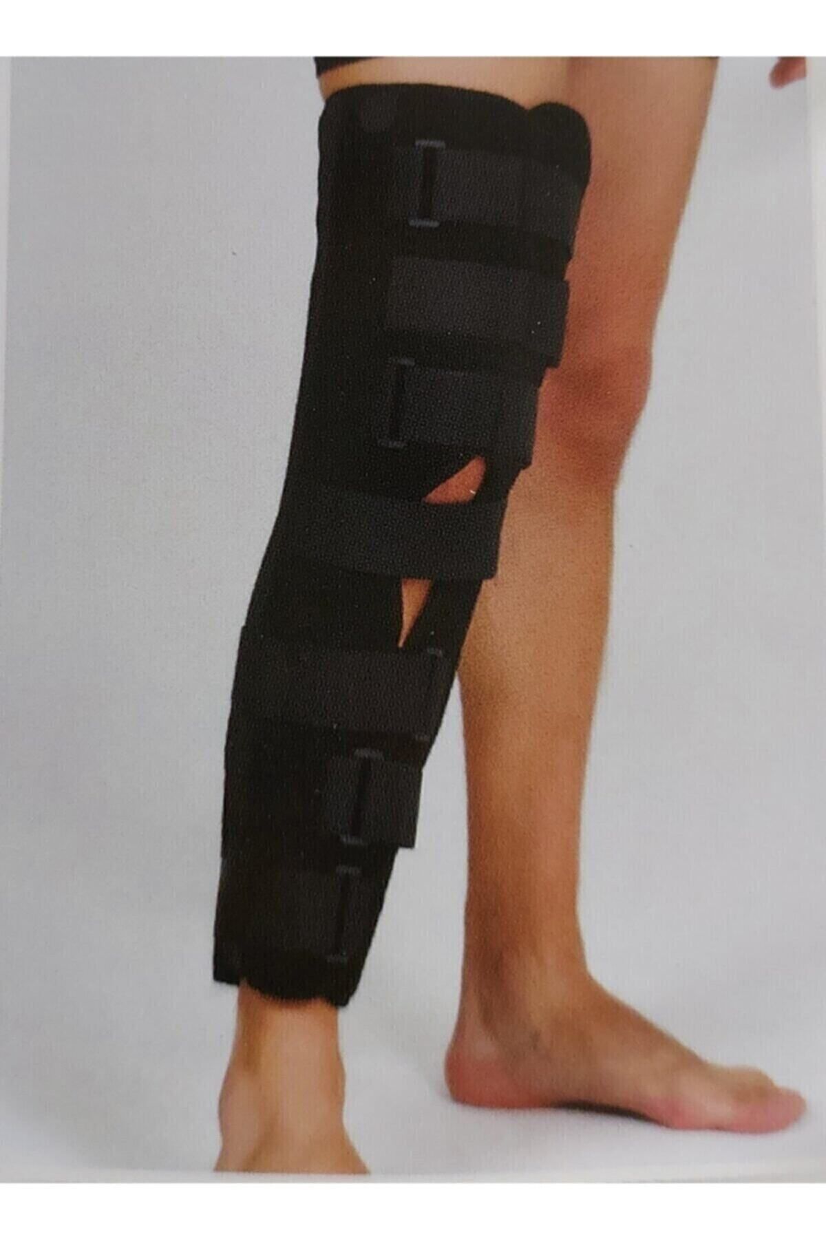 SerenityHaven Diz Sabitleyici Dizlik , immobilizer Yetişkin, Siyah 40 Cm /gerçek demir balenli (metal çubuklu)