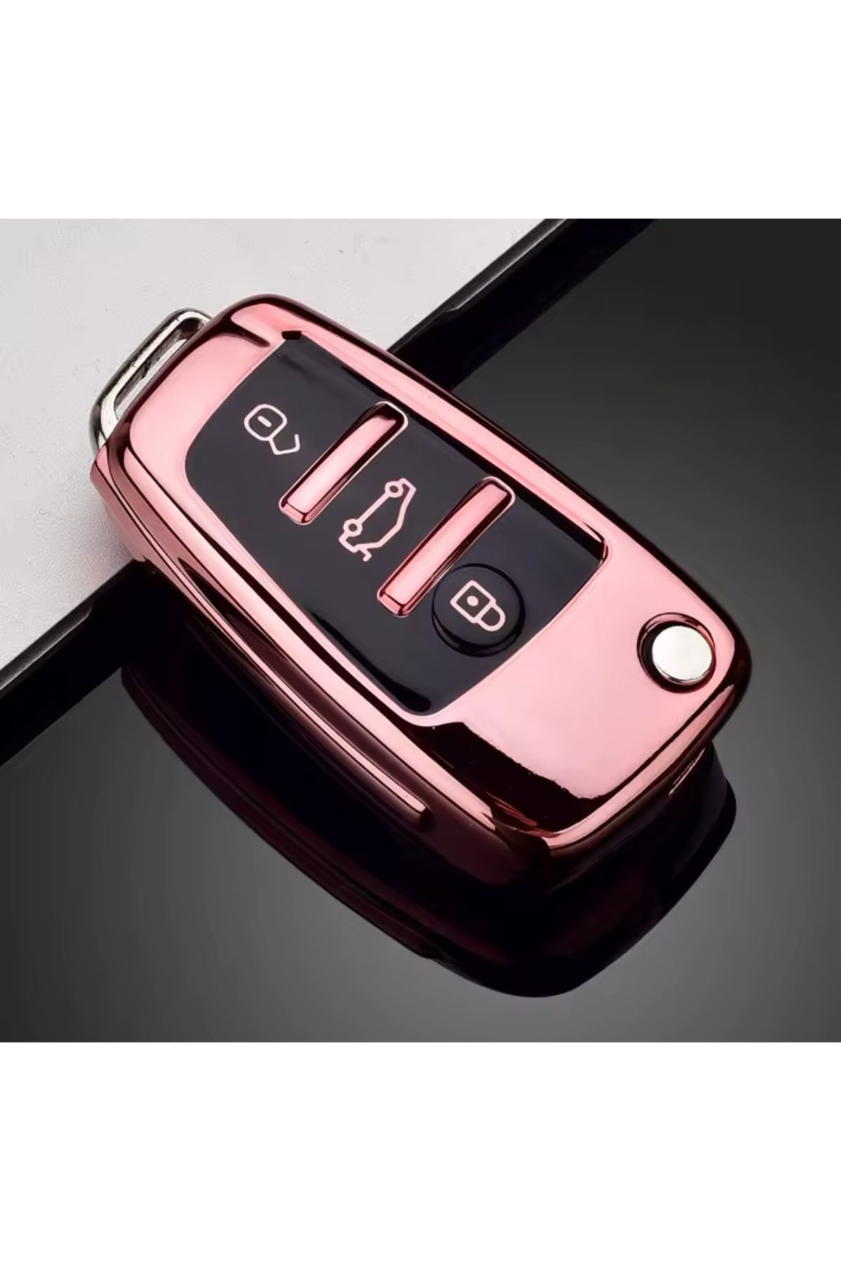 emii auto spare parts-Pink for Audi A3 8P A4 B7 B8 B5 B9 B6 A1 A5 Q7 Q5 A6 4F C6 C5 C7 C4 Key Case 1