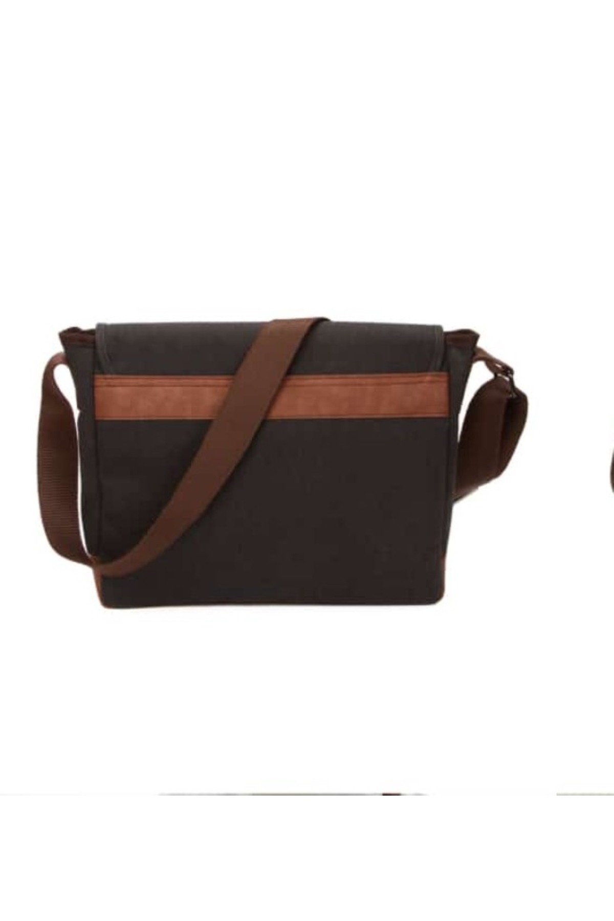Newish Polo Kanvas (pamuk) Kumaş Postacı Erkek Çantası-Yan Model görsel 2