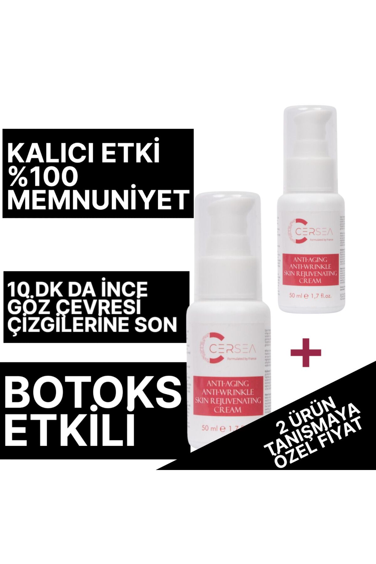 CERSEA Göz Çevresi Anında Etkili Botoks Krem-50 ML -2 Adet