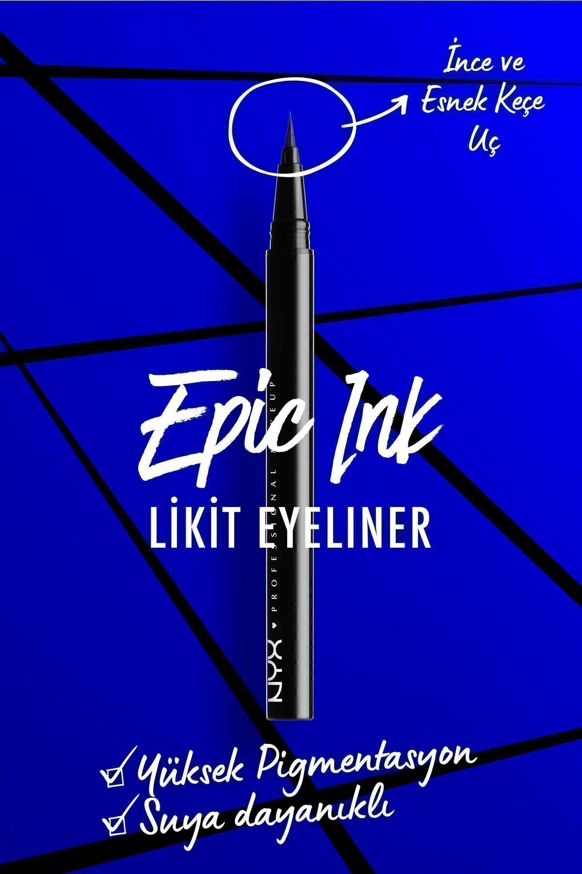 NYX Professional Makeup Siyah Eyeliner - Epic Ink Liner-6