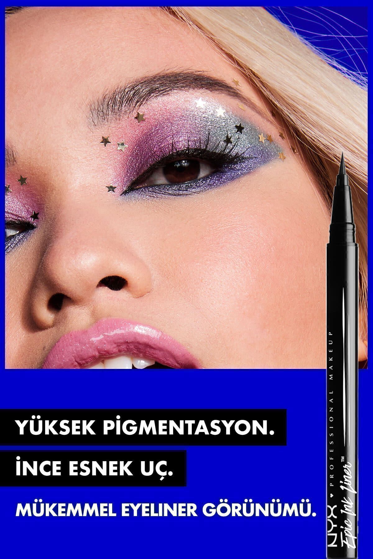 NYX Professional Makeup Siyah Eyeliner - Epic Ink Liner-5