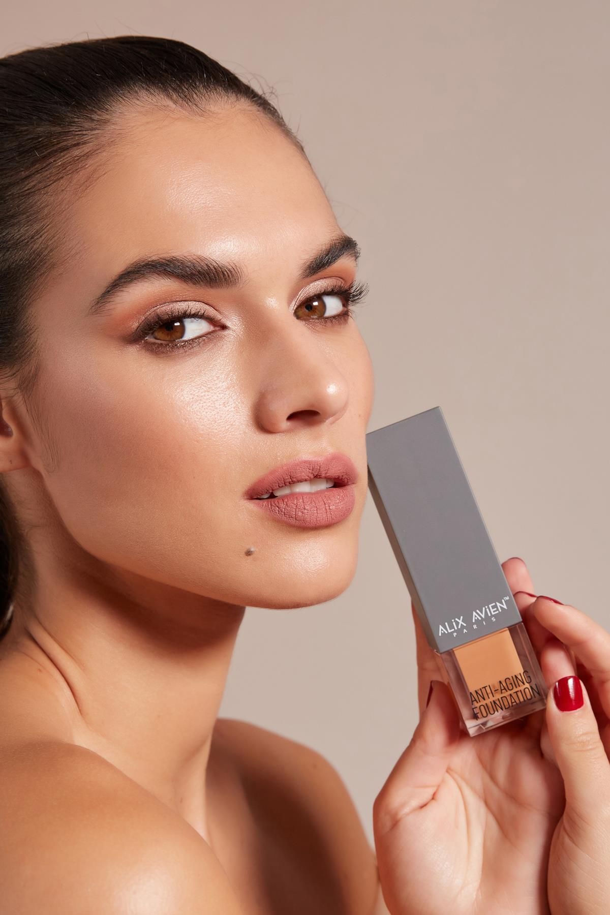 Alix Avien-Anti Aging Foundation with Vitamins - Anti-Aging, Spf15 Moisturizing Deep Peach 3