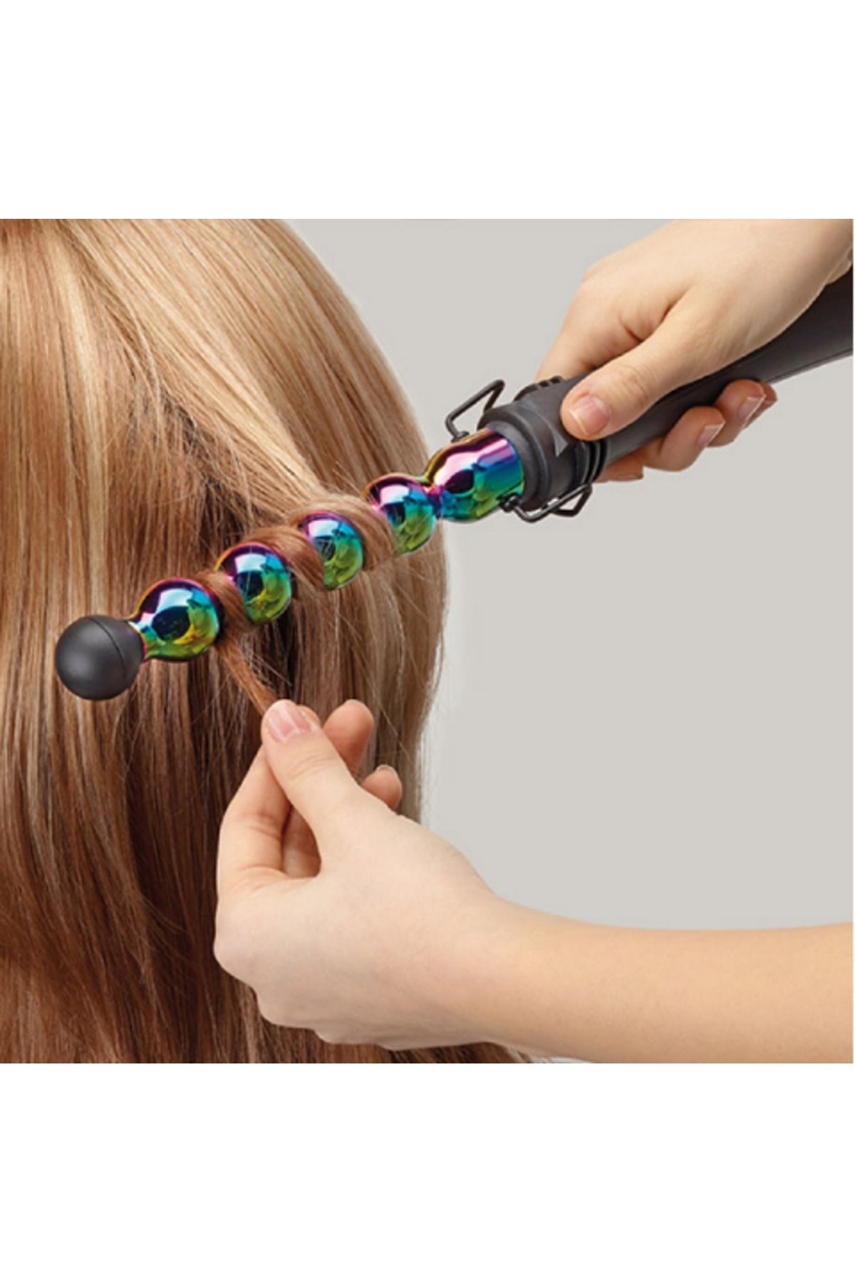 Gamma Piu-Iron Bubble Rainbow 025 Curling Iron Curling Iron 3