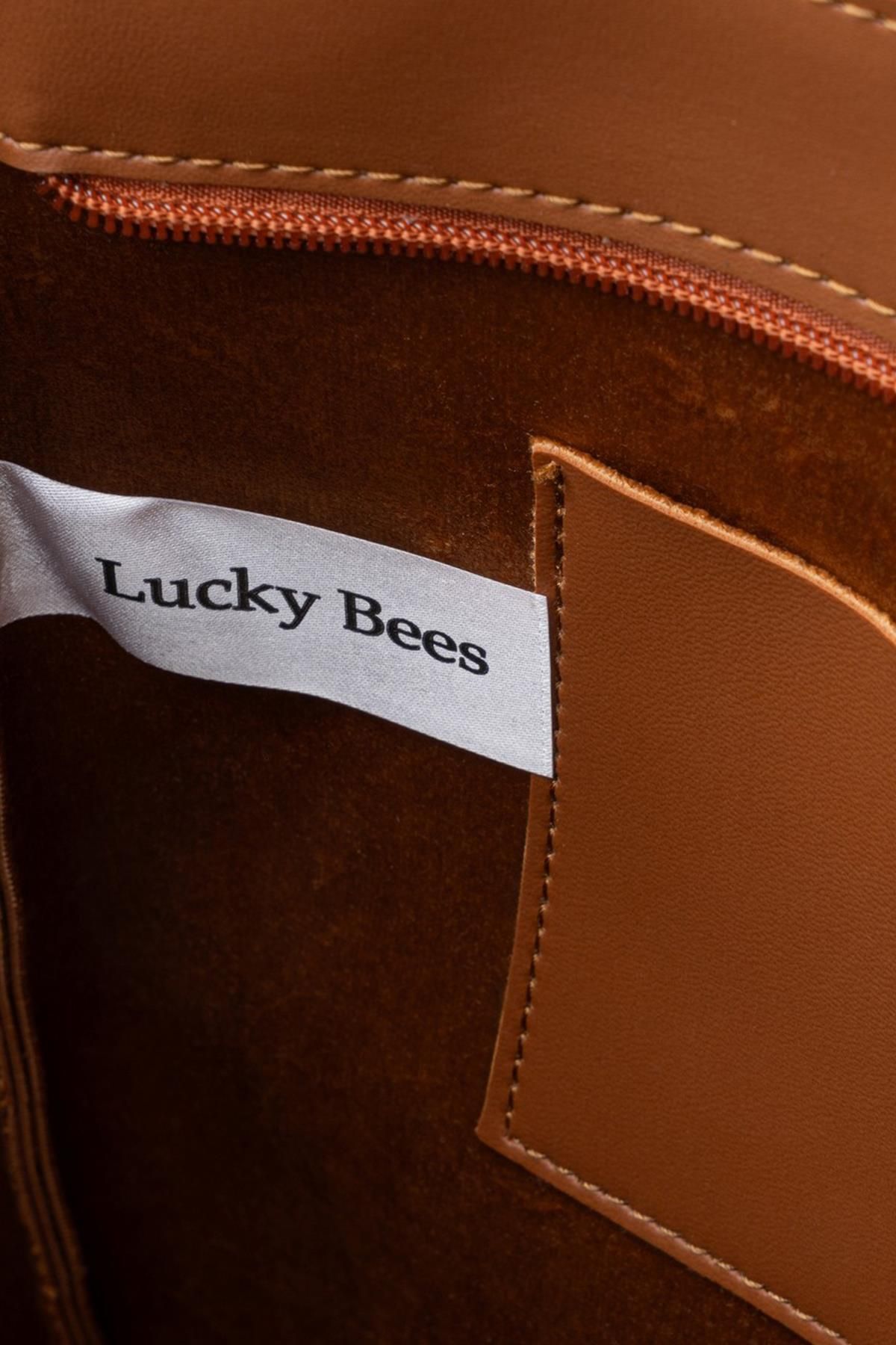 Lucky Bees-Dámska kabelka do ruky a cez rameno s dvojitým popruhom 7